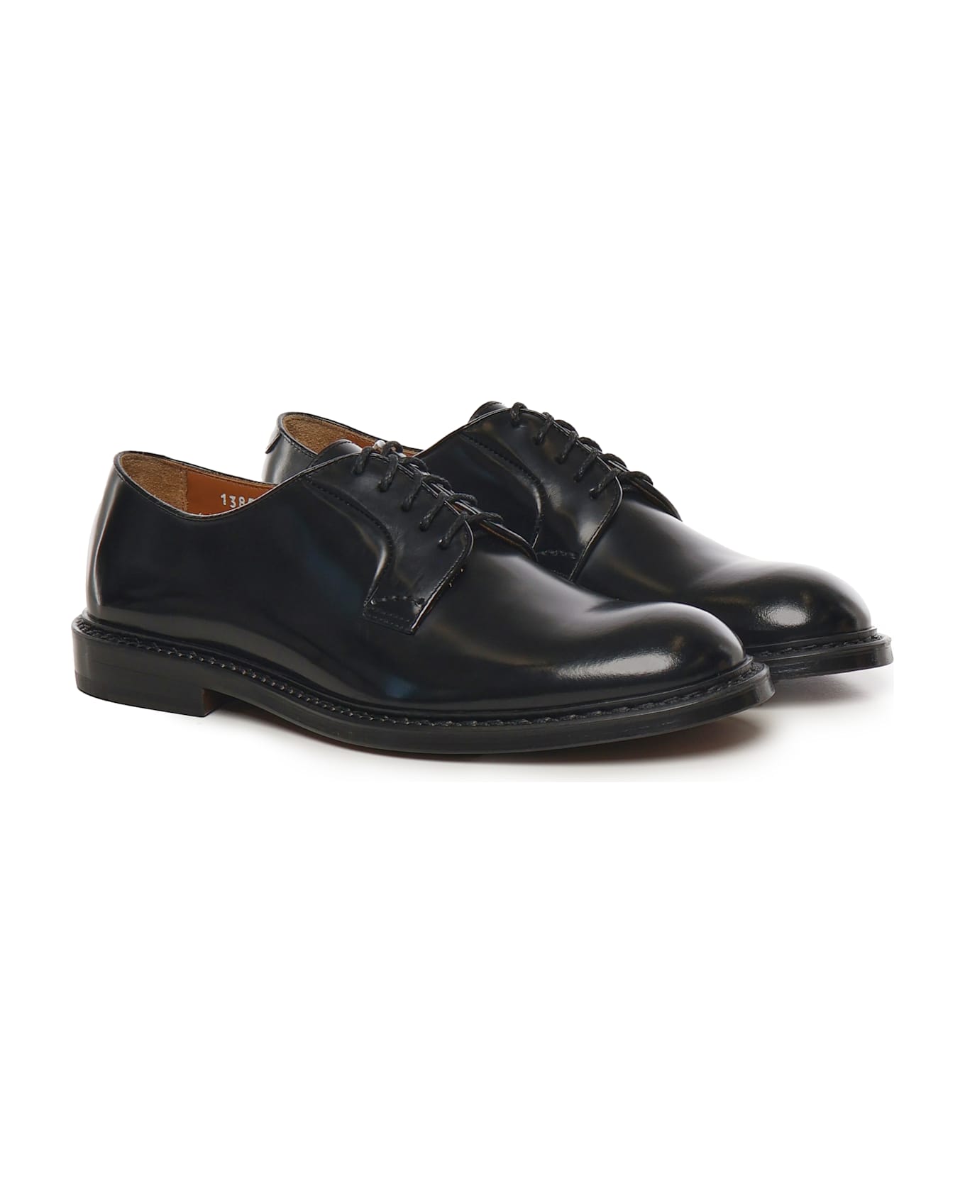 Doucal's Calfskin Derby - Black