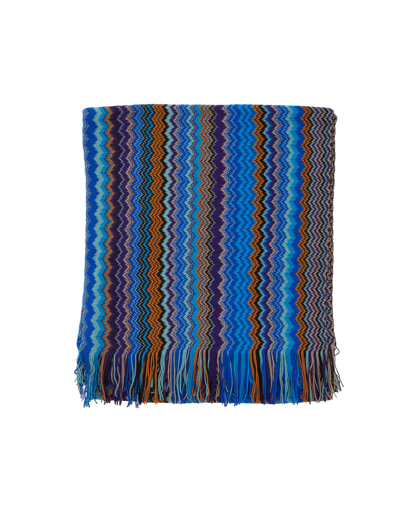 Missoni Sciarpa 40/45x180+fr. Ua213 - Blu