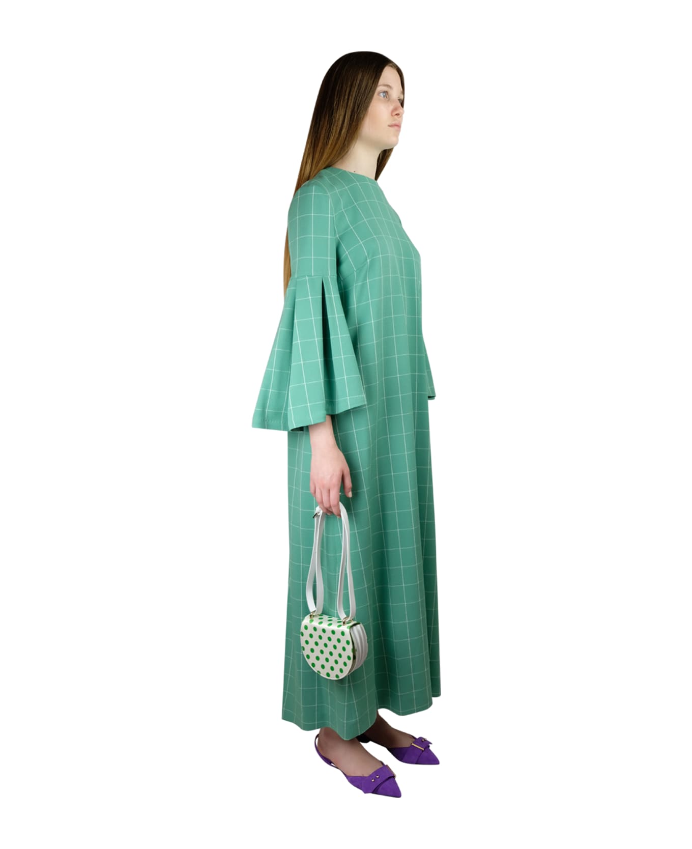 Sara Battaglia Salvia Dress - Salvia