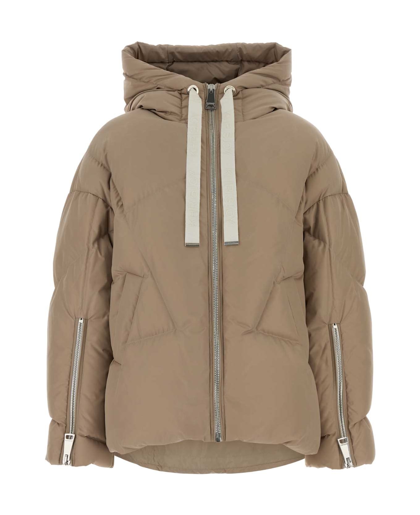 Khrisjoy Sand Polyester Blend Milano Down Jacket - SAND