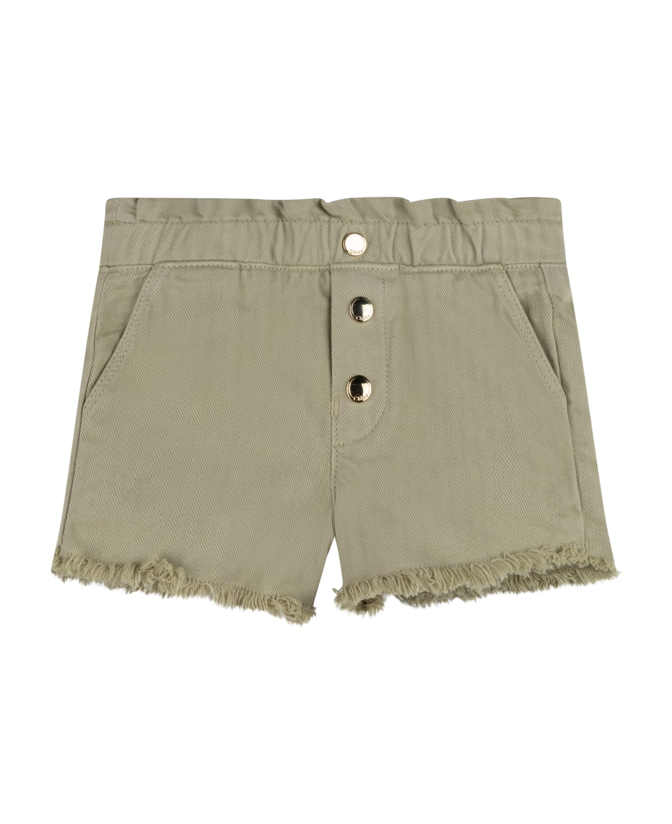 Chloé Fringed Shorts - Green