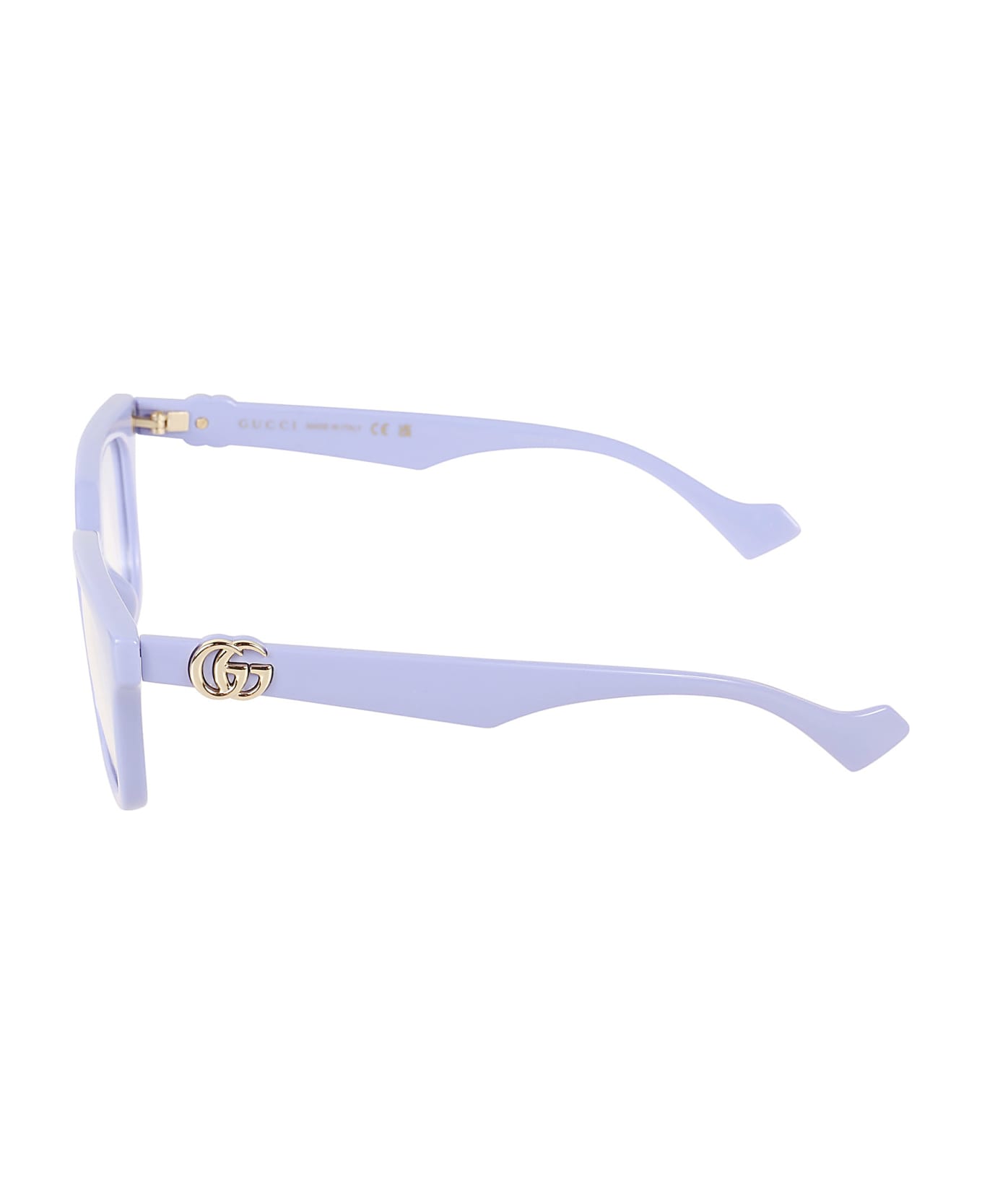 Gucci Eyewear Gg Plaque Classic Glasses - VIOLET-VIOLET-TRANSPARENT