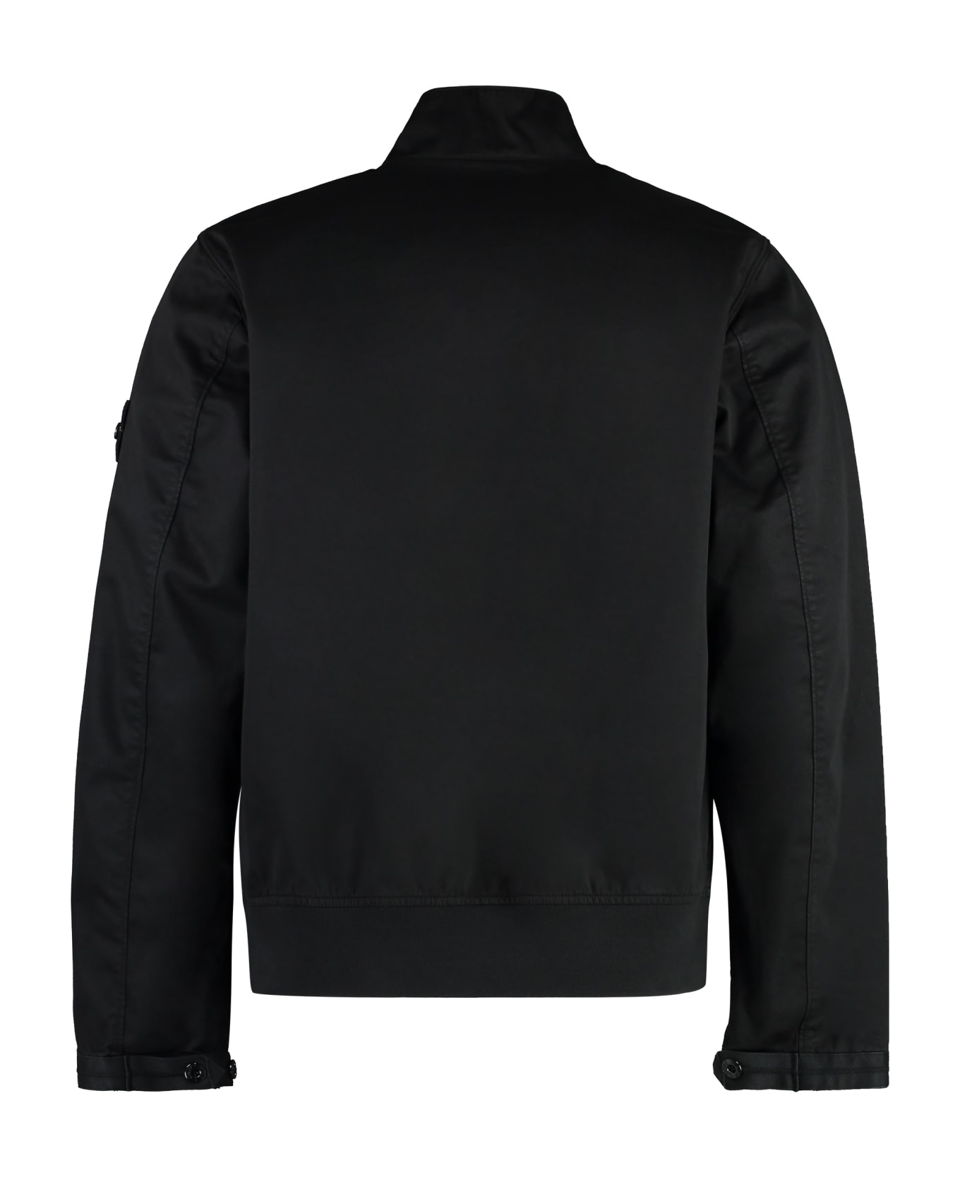 Stone Island Zippered Cotton Jacket - black