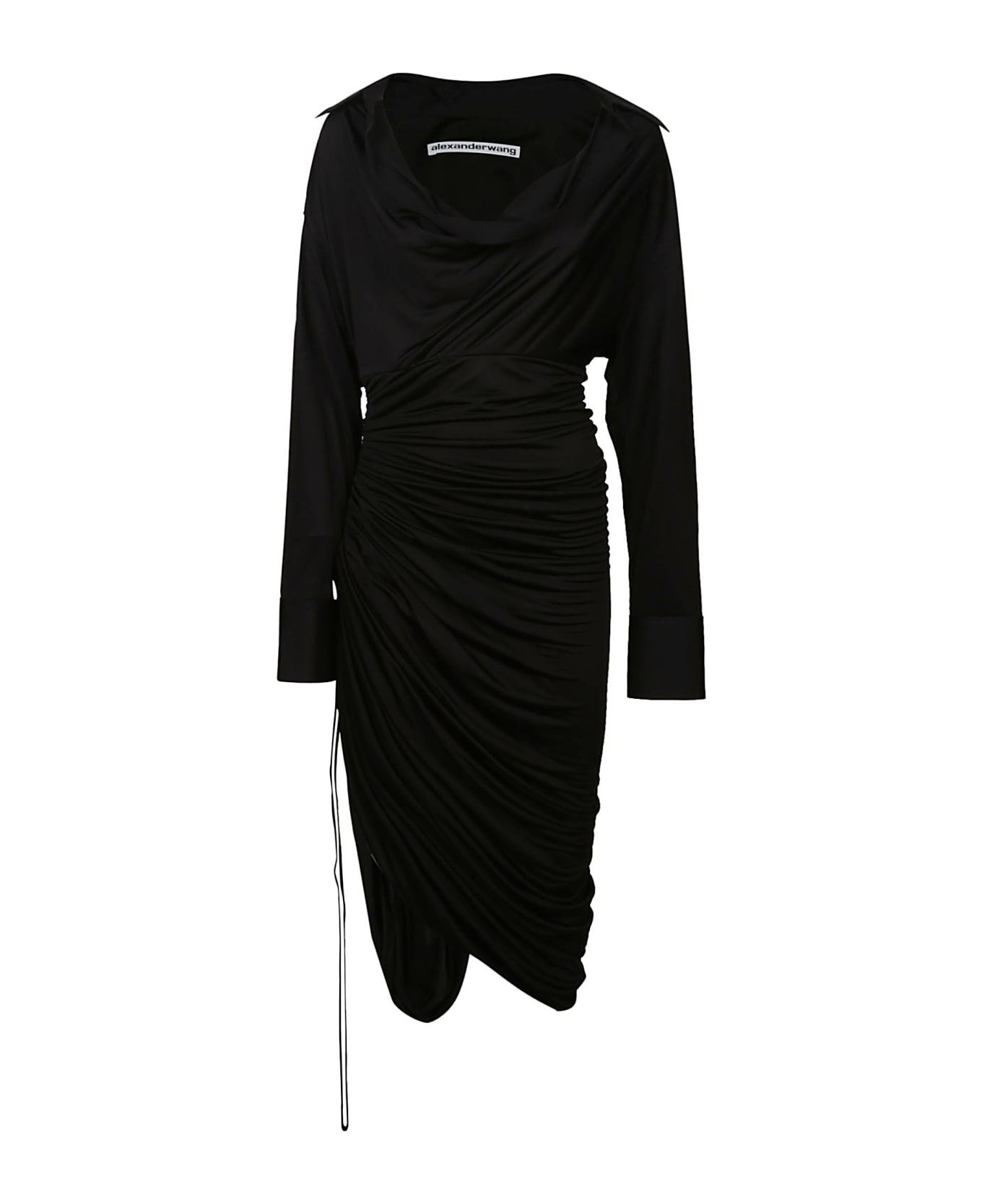 Alexander Wang Asymetrical Cowl Neck Dress - Black ワンピース＆ドレス