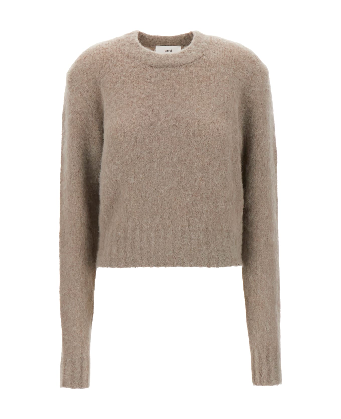 Ami Alexandre Mattiussi Grey Stretch Alpaca Blend Sweater - 281