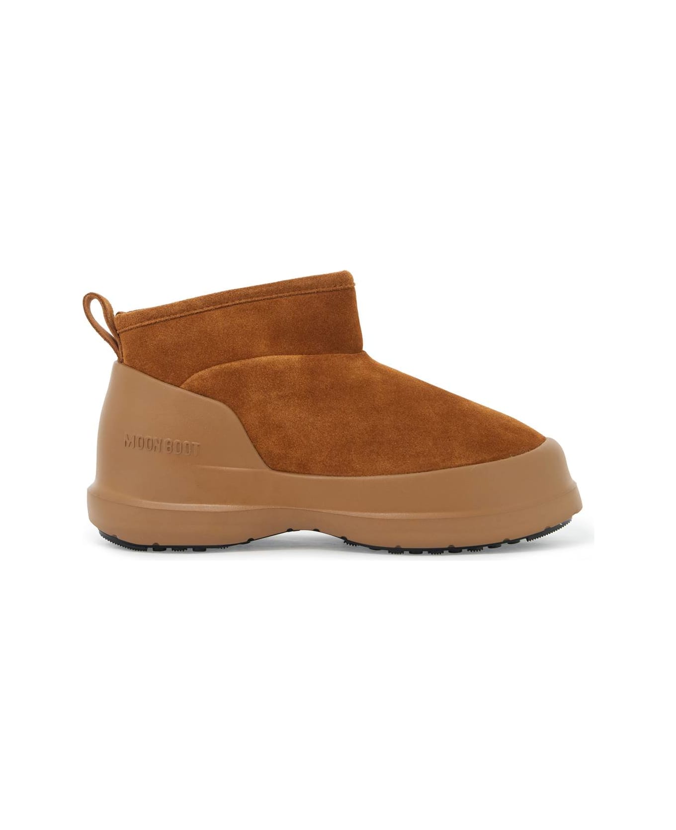 Moon Boot Luna Low Suede Leather Ankle - Marrone
