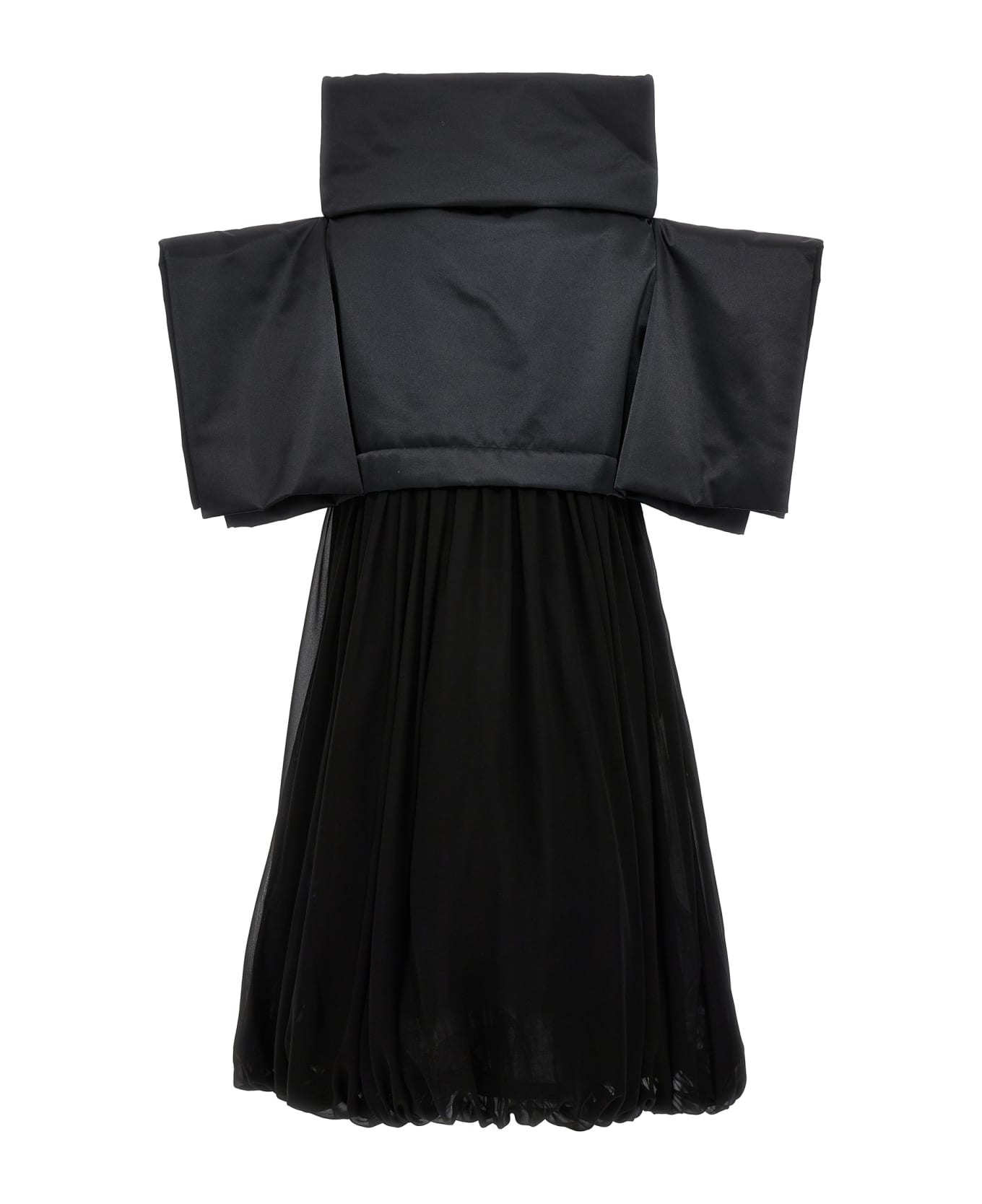 Comme des Garçons Two-material Dress - Black  