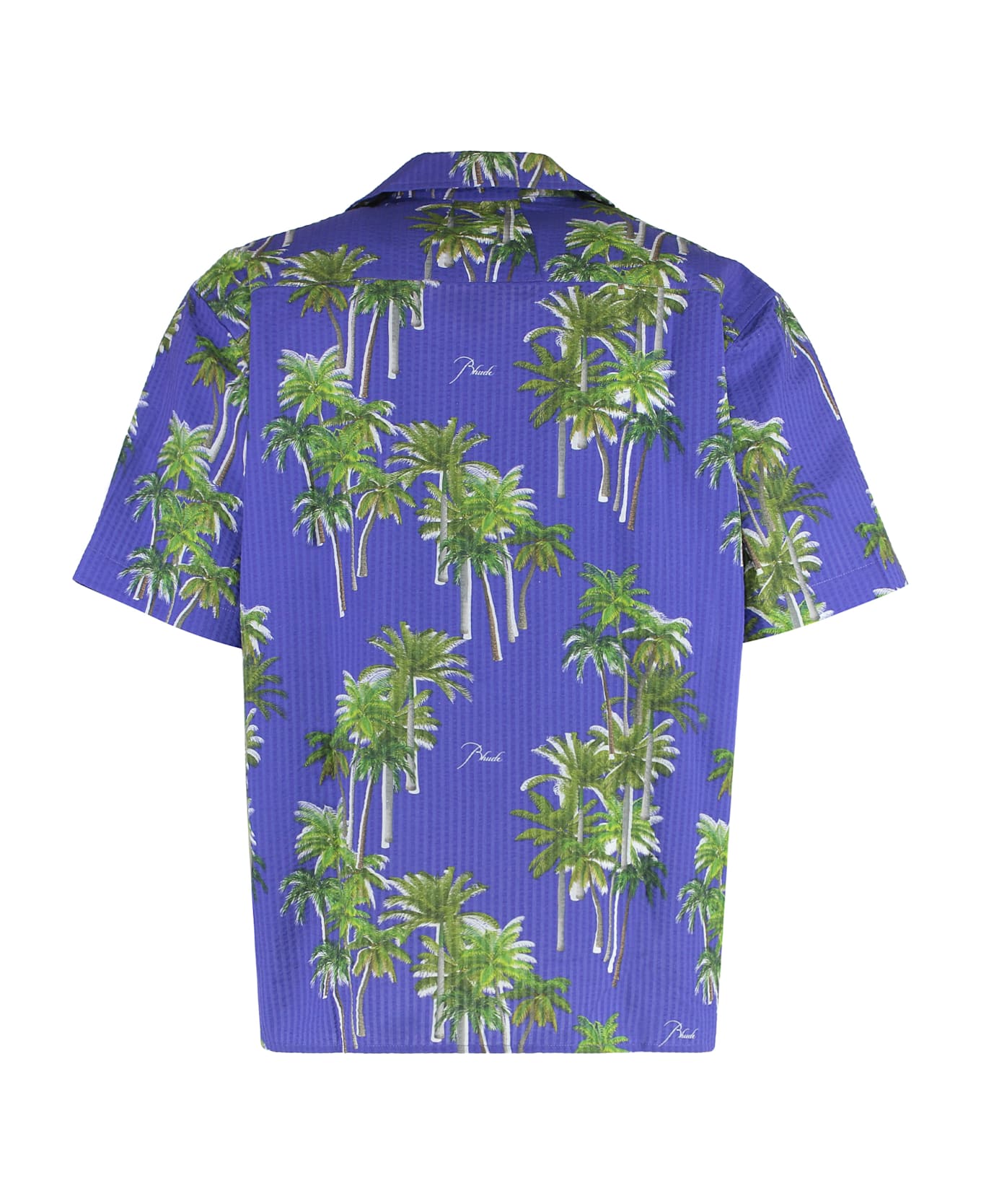 Rhude Printed Short Sleeved Shirt - purple