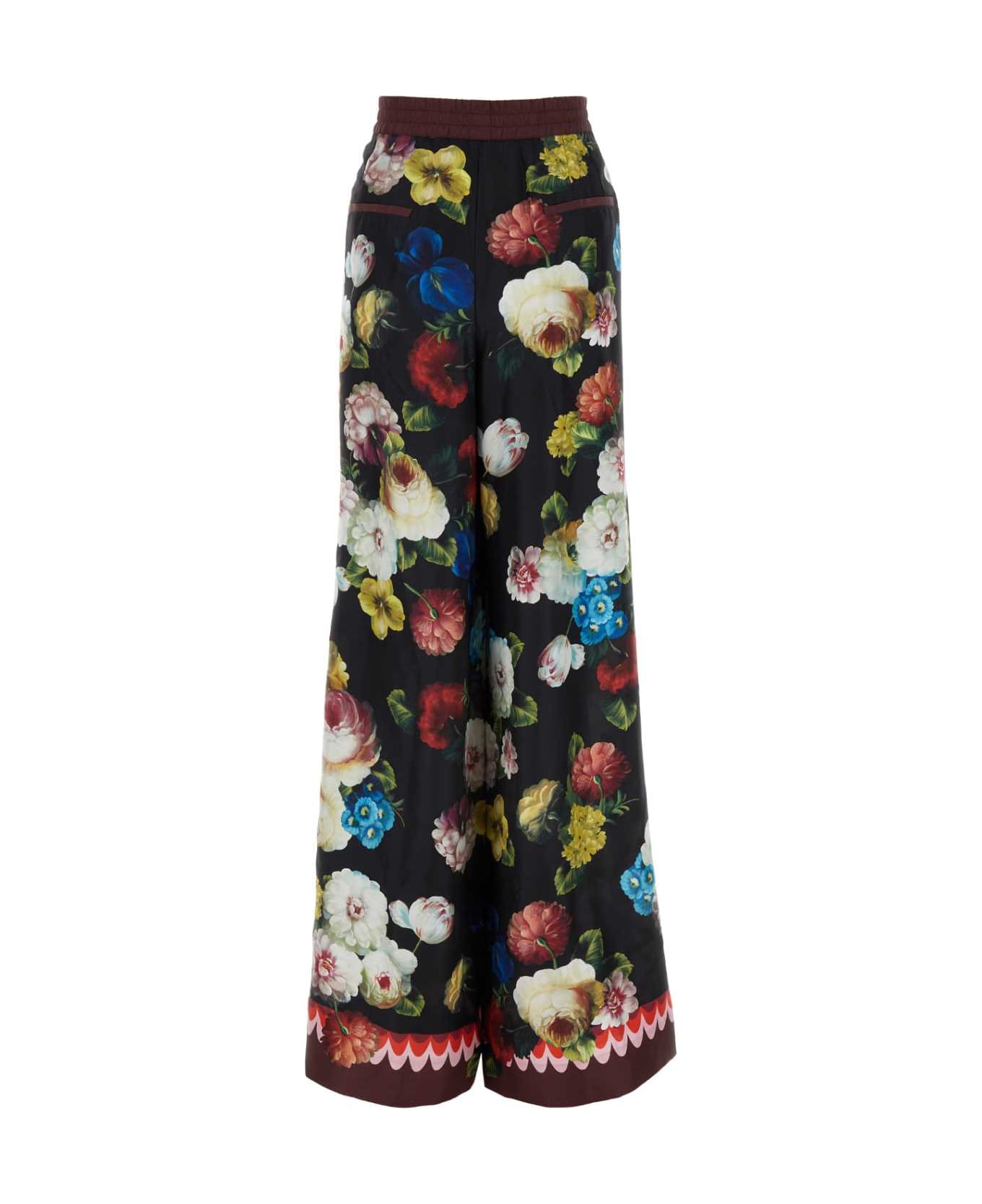Dolce & Gabbana Printed Twill Pyjama Pant - NERO