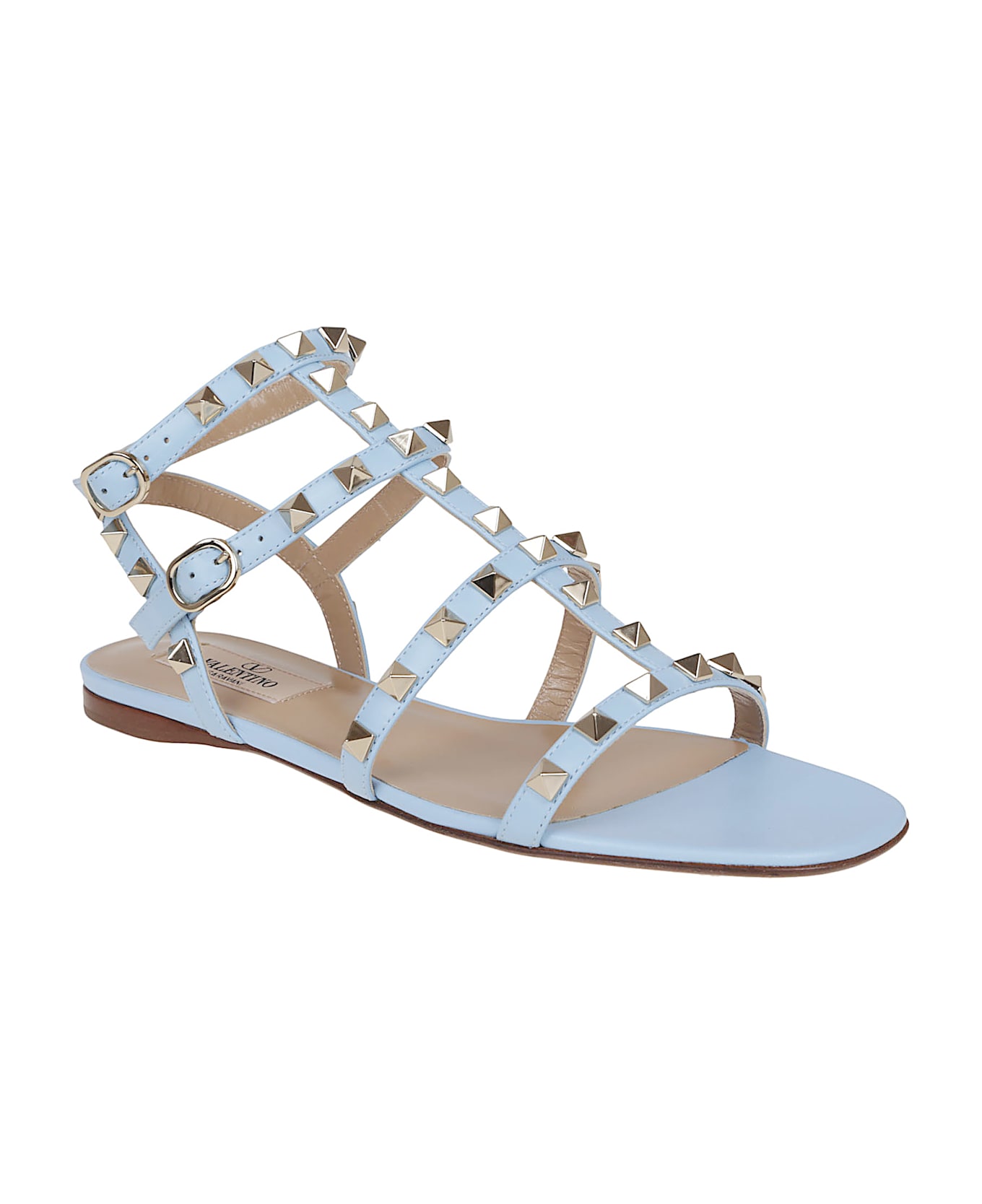 Valentino Garavani Sandal Rockstud T. 05 - M Baltic Sea