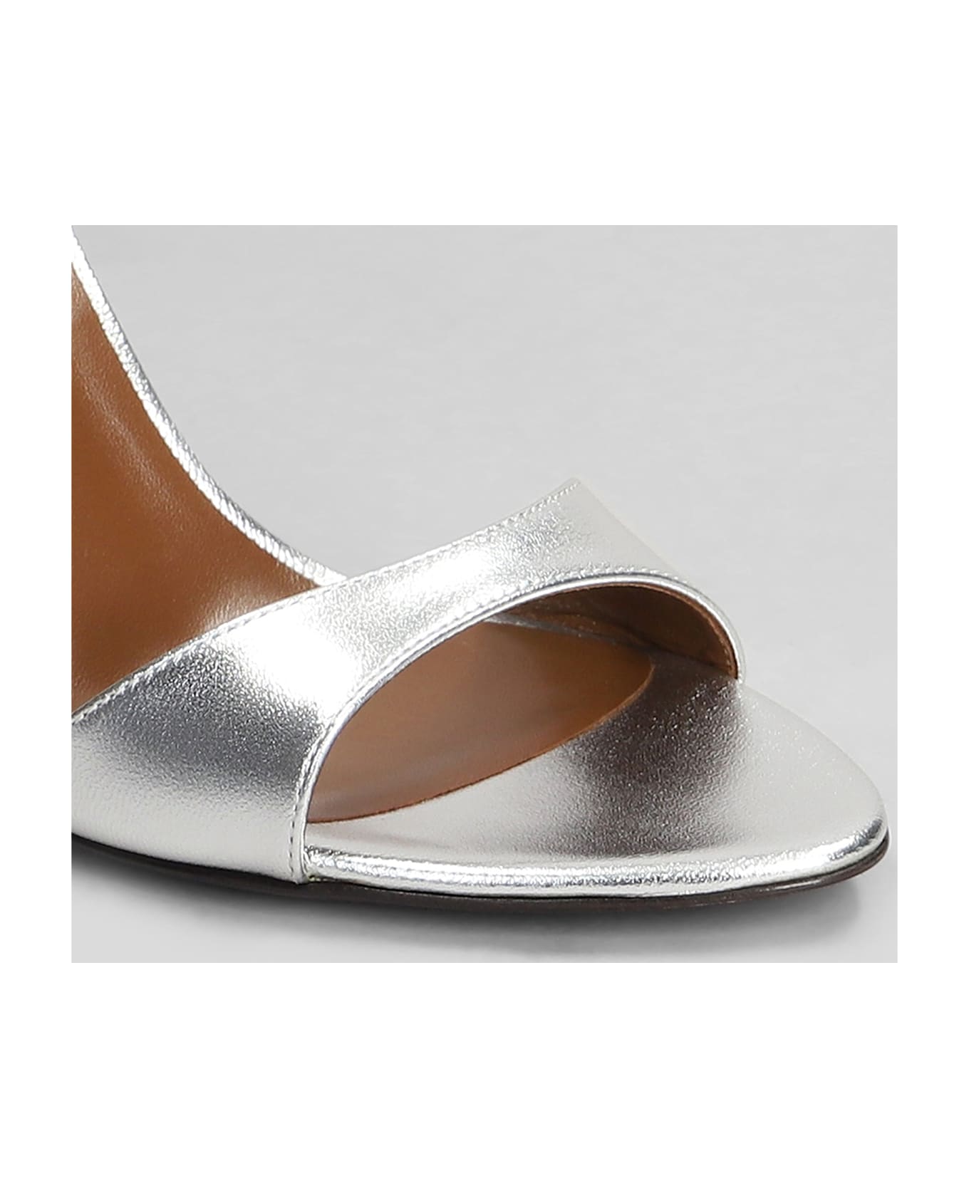 Giuseppe Zanotti Sandals In Silver Leather - silver