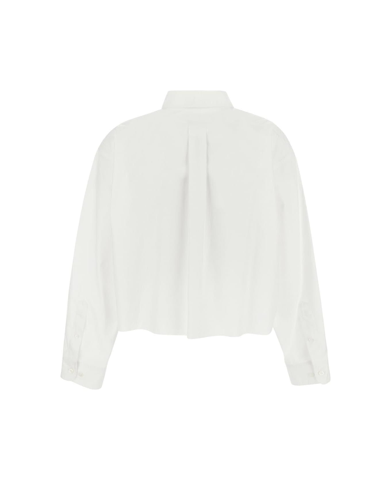 Miu Miu Cropped Shirt - Bianco