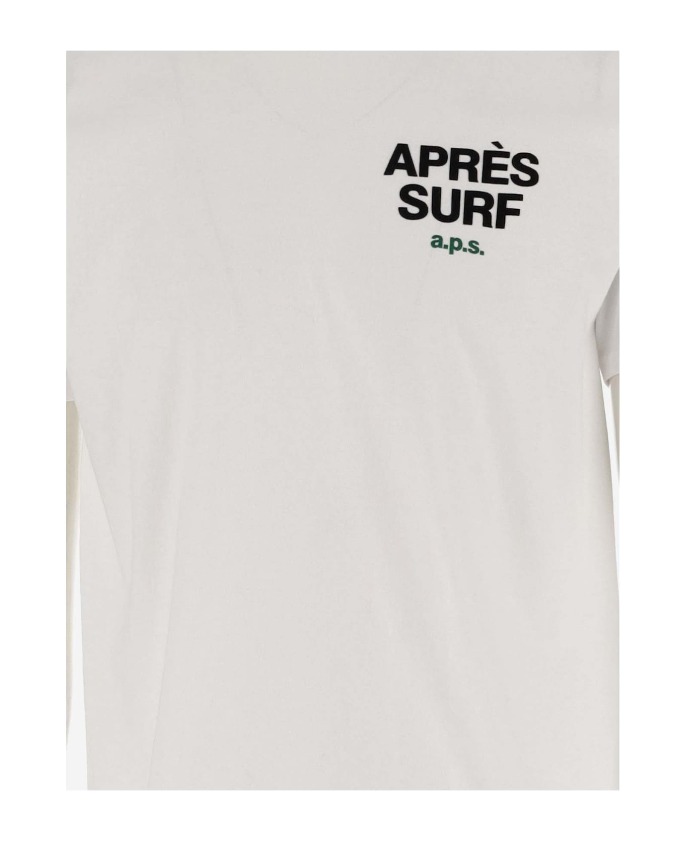 Apres Surf Cotton T-shirt With Logo - White