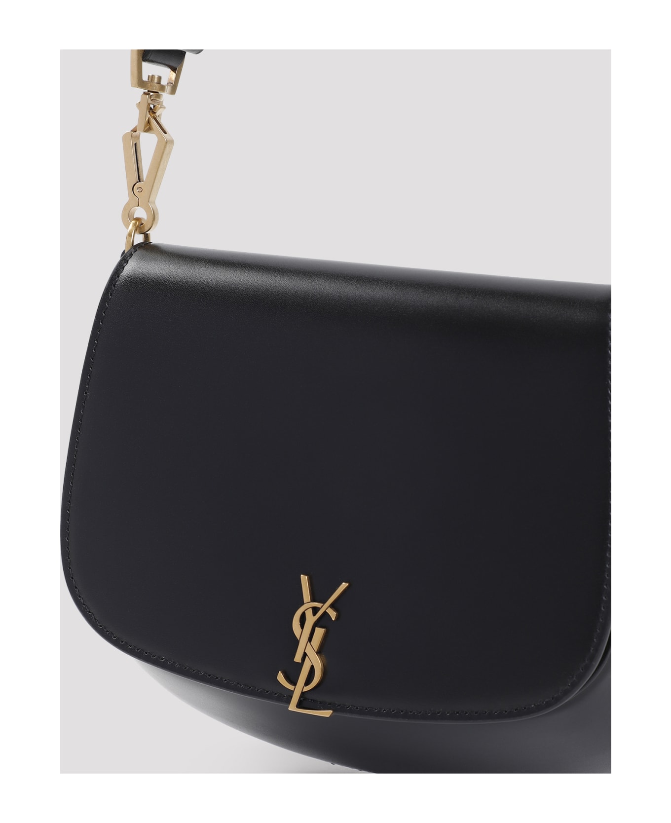 Saint Laurent Ysl Bascule Cloche Shoulder Bag - Nero