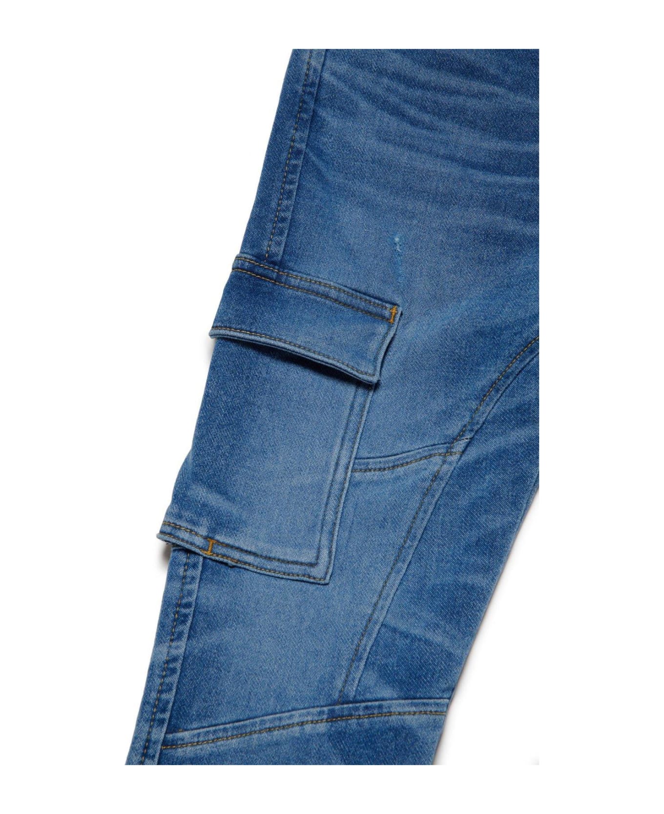 Diesel D-ursy-j Panelled Drawstring Jeans - Blu Denim ボトムス