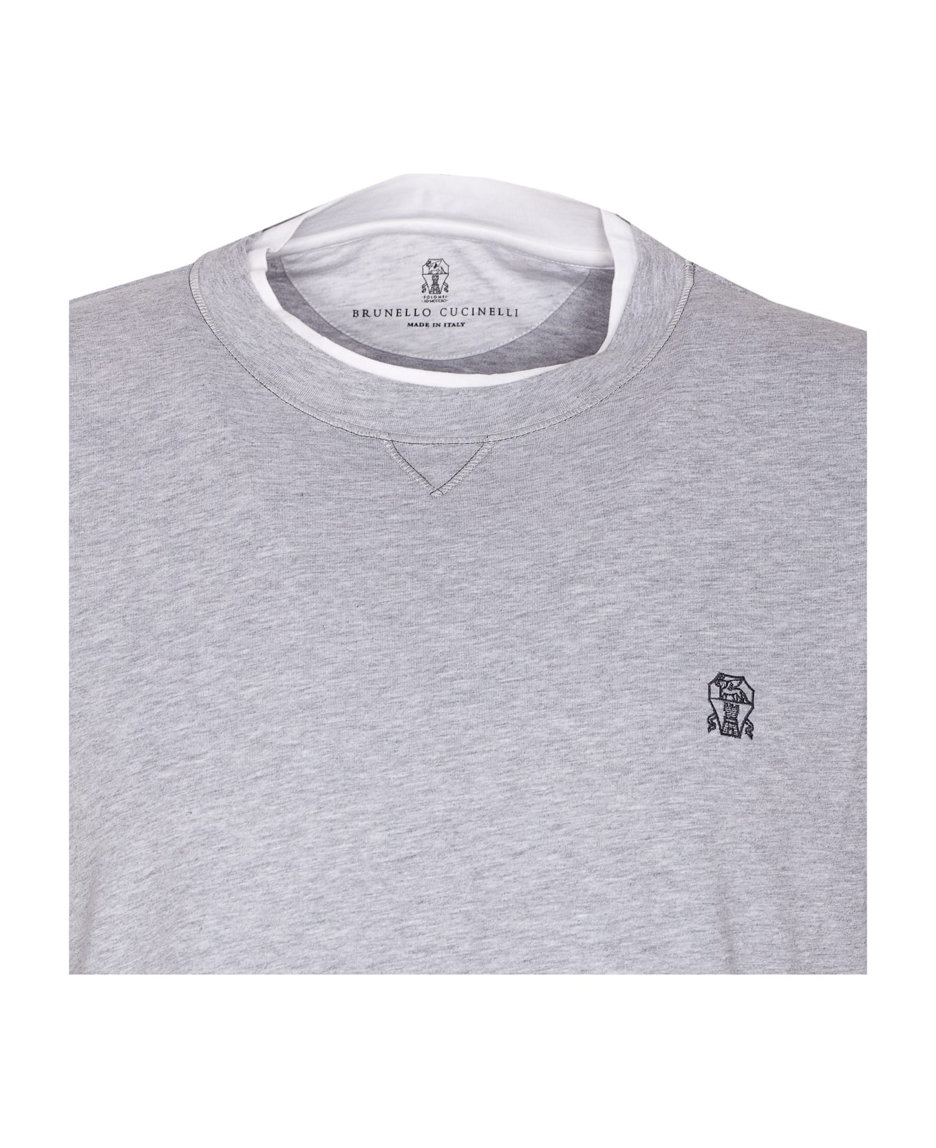 Brunello Cucinelli Logo T-shirt - Grey