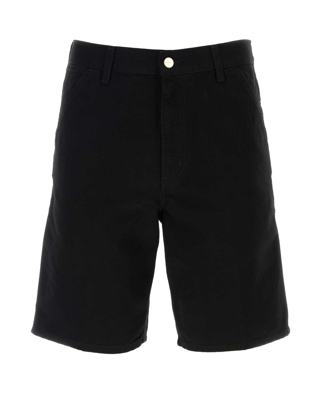 Carhartt Black Cotton Single Knee Short - Black