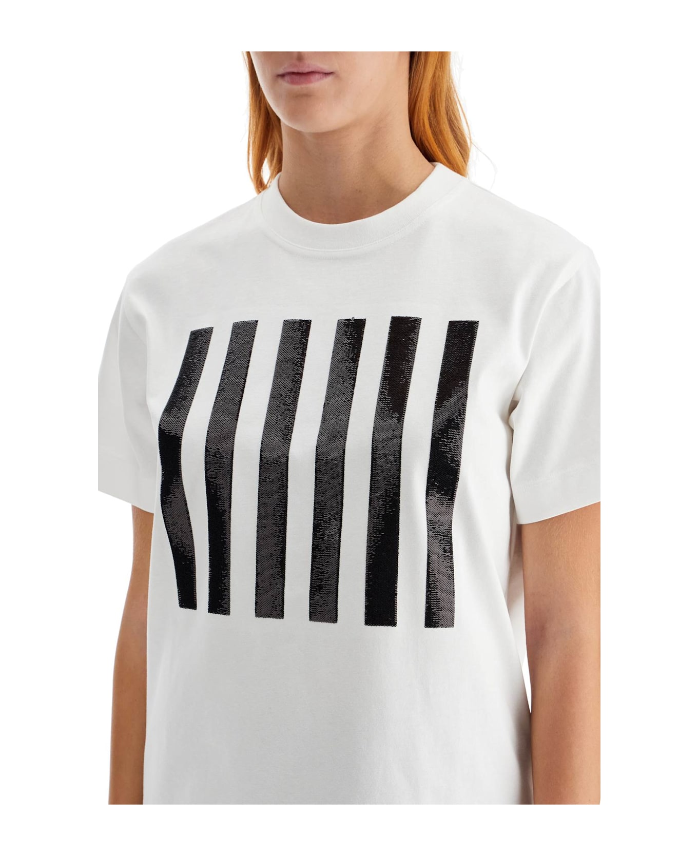 Marc Jacobs T-shirt The Stripe Box Tee - WHITE (White)