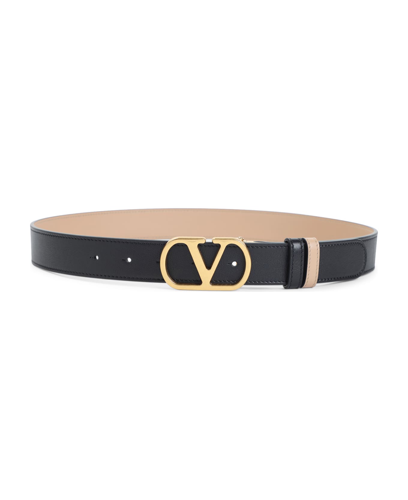 Valentino Garavani H30 Reversible Belt - Dvw Nero Rose Sand