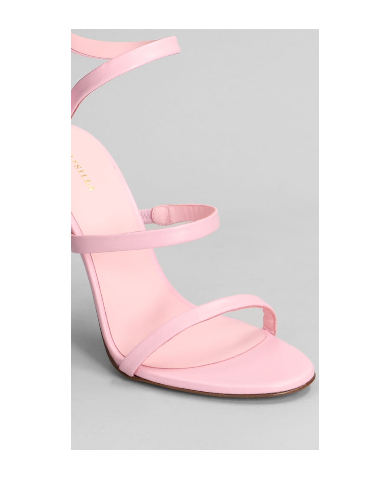Le Silla Rose Sandals In Rose-pink Leather - rose-pink
