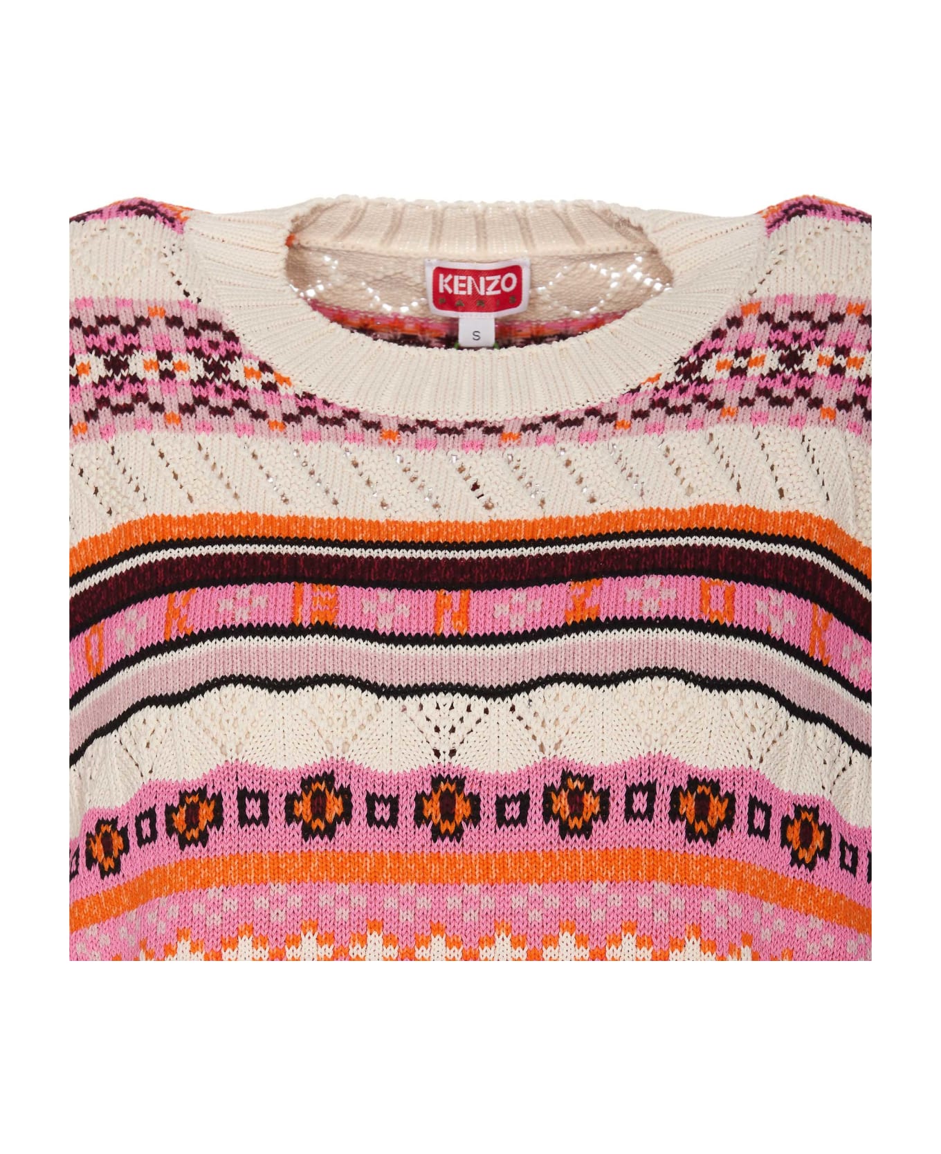 Kenzo Rose Cotton Sweater - ROSE MULTI