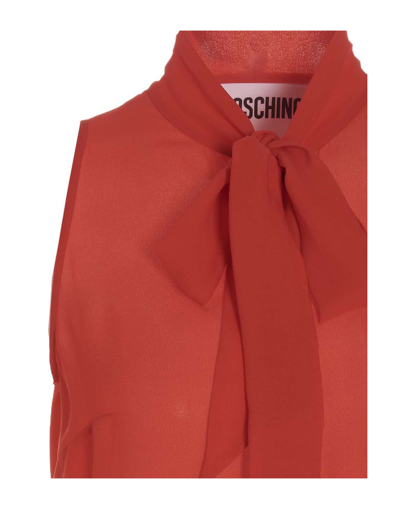 Moschino Pussy Bow Blouse - Red