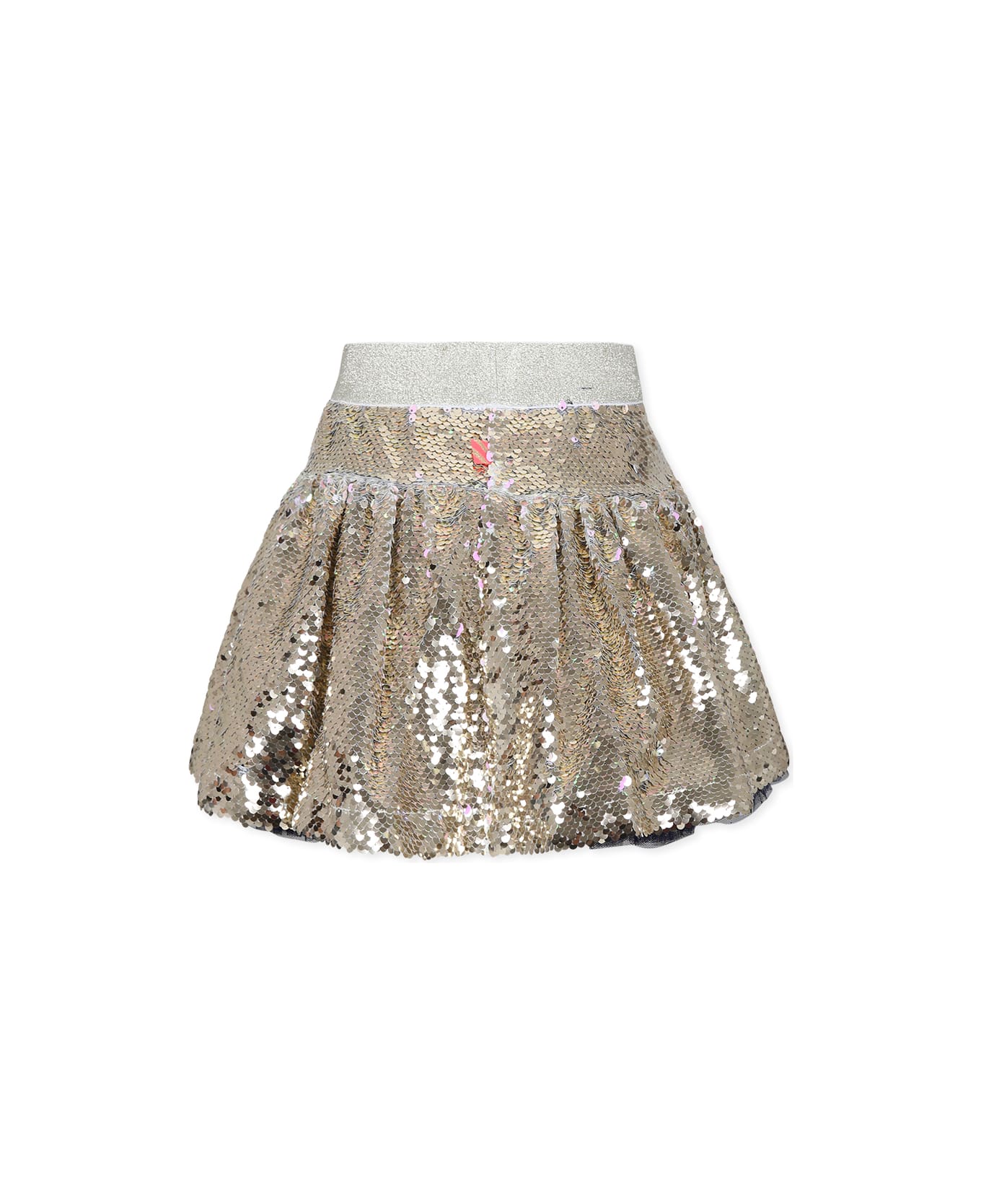 Billieblush Gold Skirt For Girl With Sequins - Gold