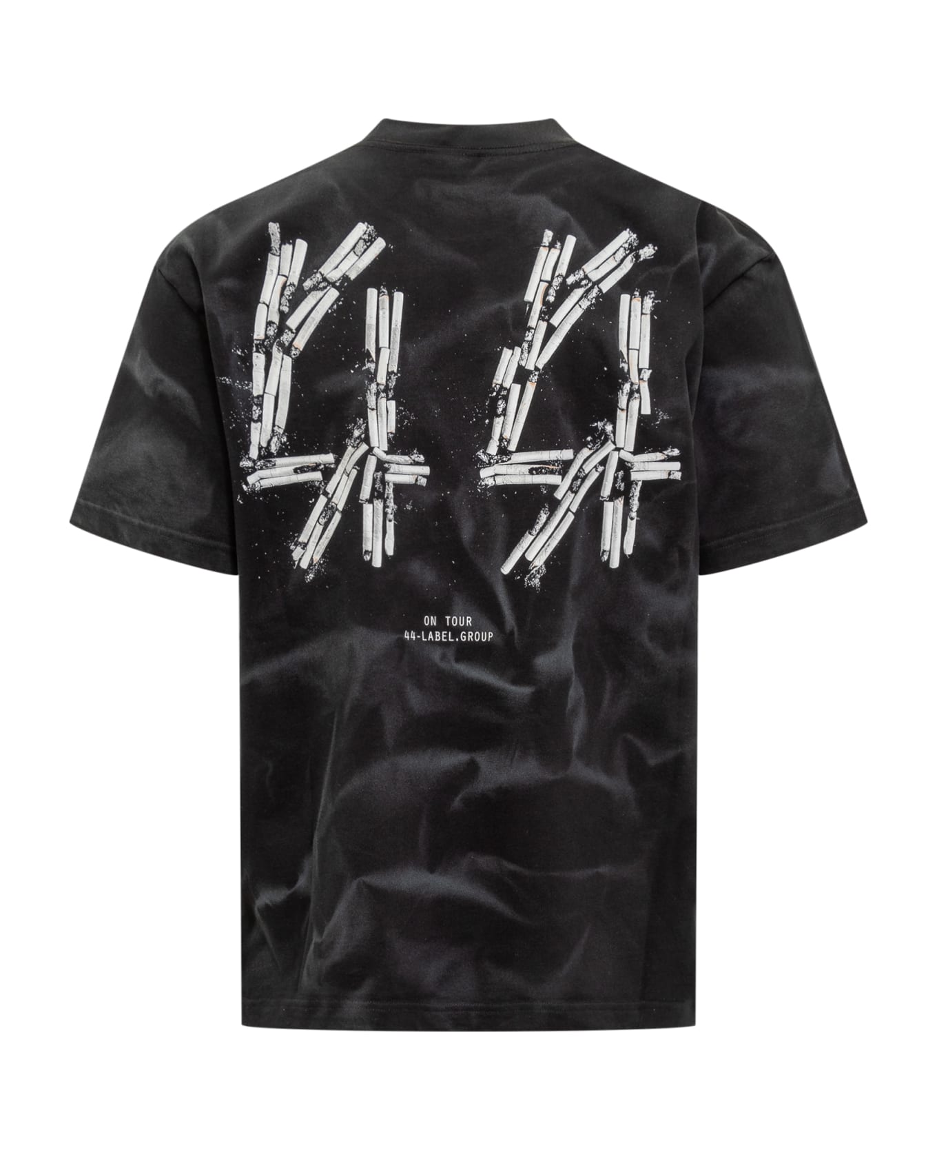 44 Label Group T-shirt With Smoke Effect - BLACK-SMOKE EFFECT シャツ