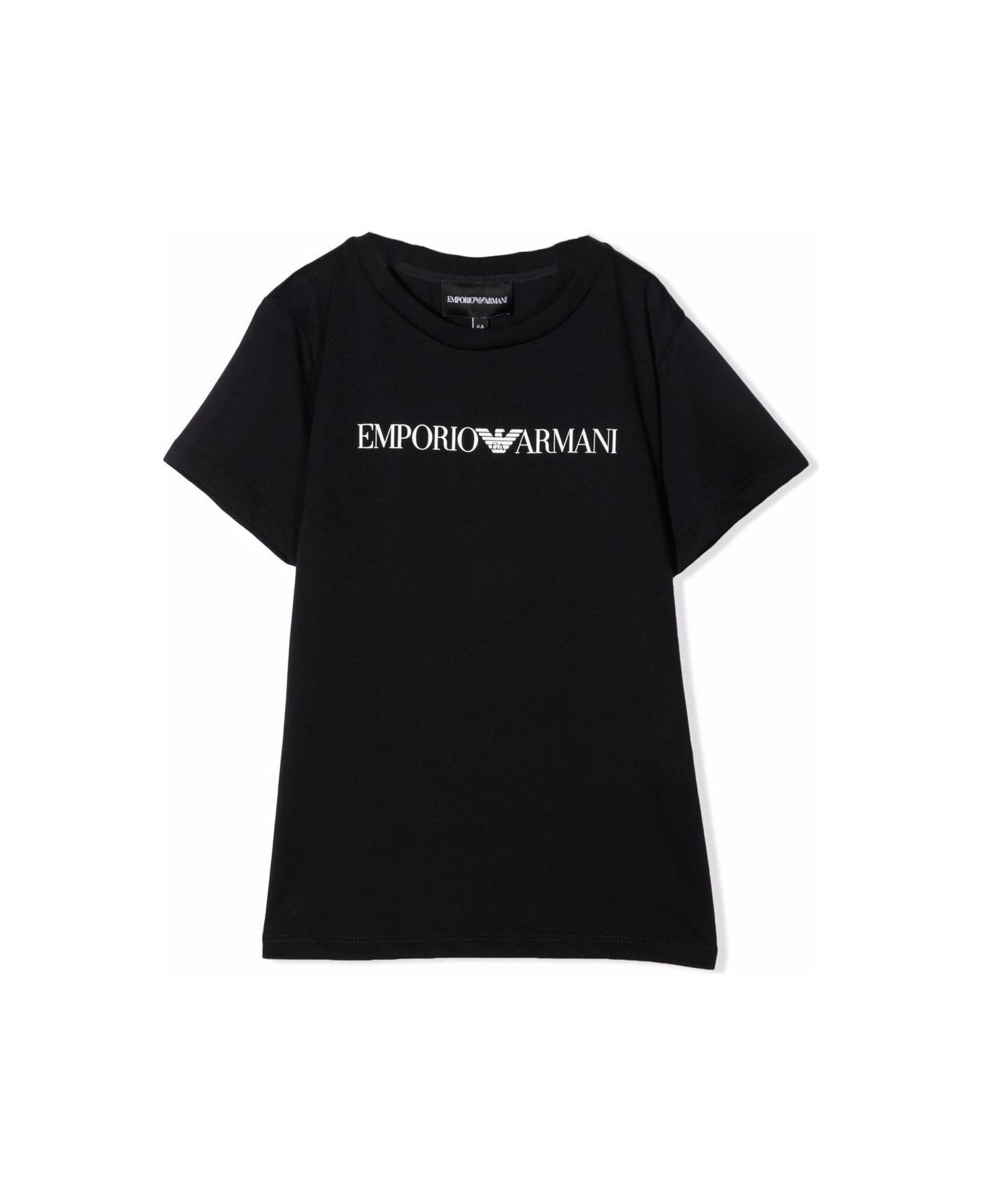 Emporio Armani T-shirt With Print - Blu Navy Logo Tシャツ＆ポロシャツ
