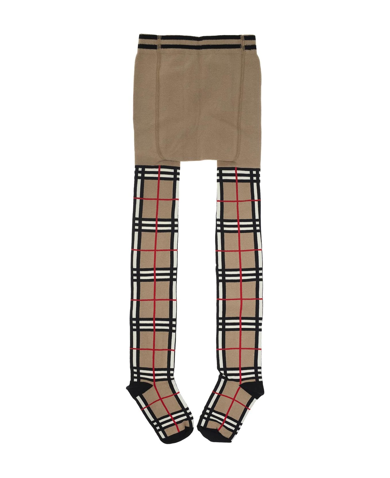 Burberry Checked Tights - Beige