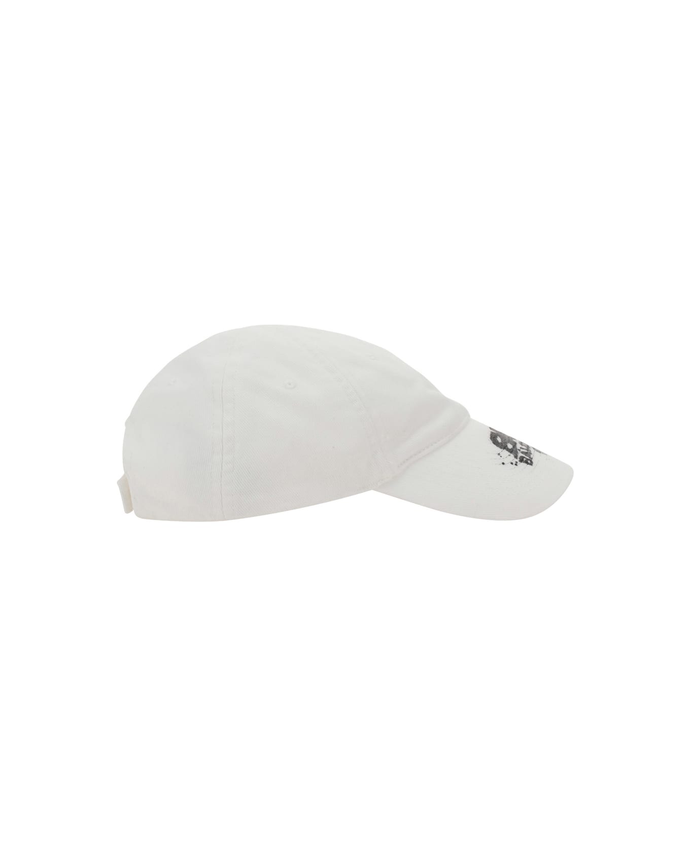 Balenciaga Logo Baseball Cap - White 帽子