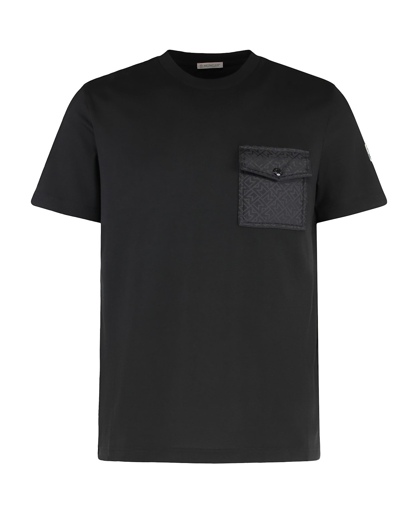 Moncler Logo Cotton T-shirt - black