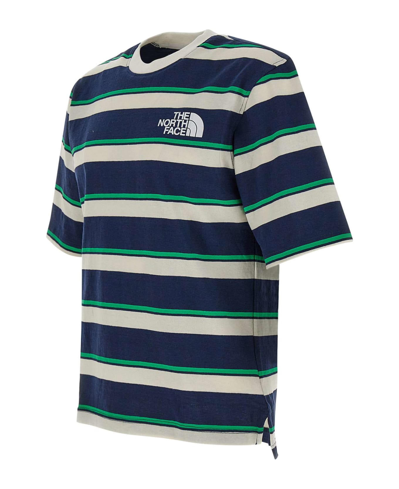 The North Face "tnf Easy Tee" Cotton T-shirt - BLU/GREEN/WHITE