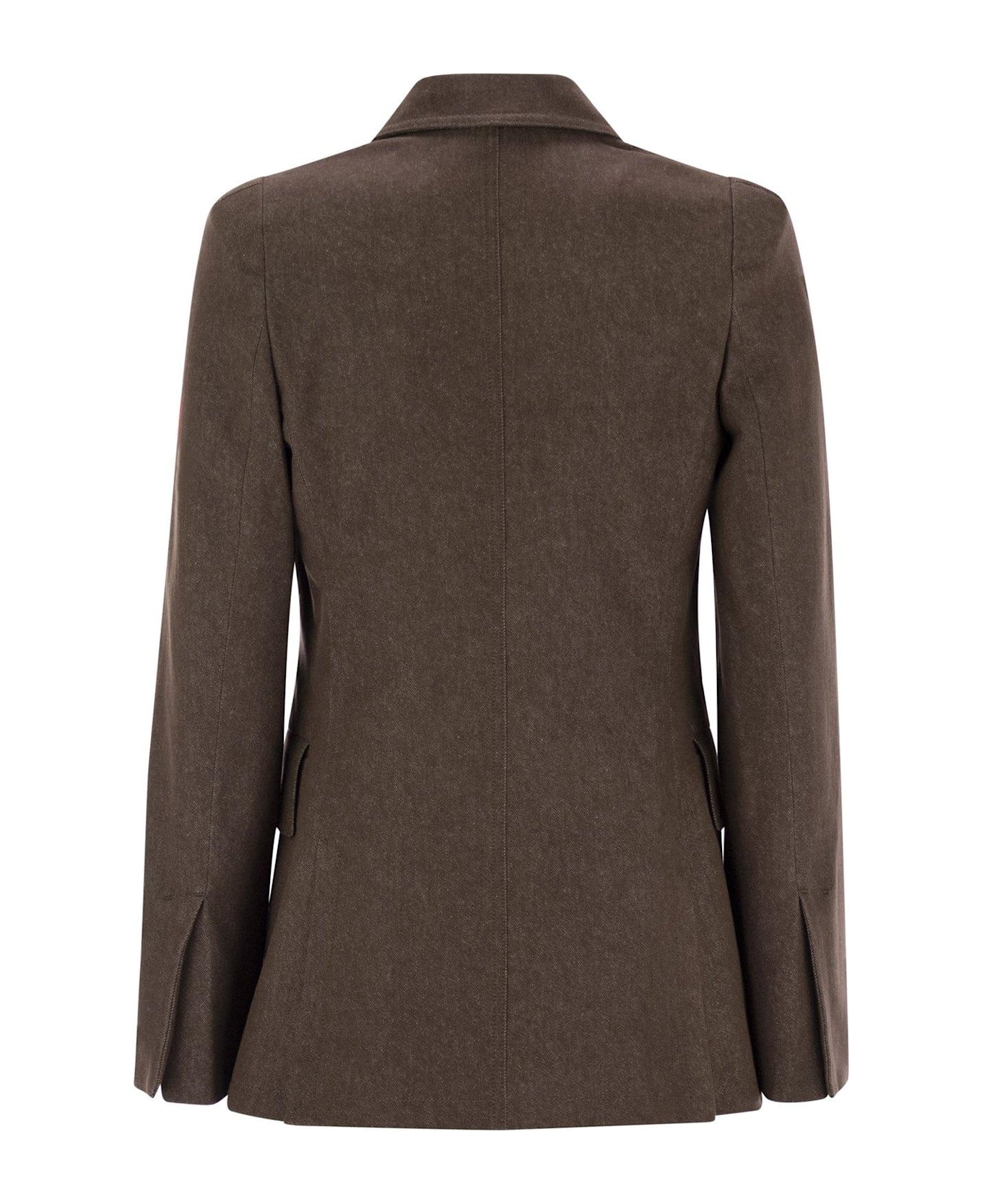 Max Mara Agguati Denim Effect Blazer - BROWN ブレザー