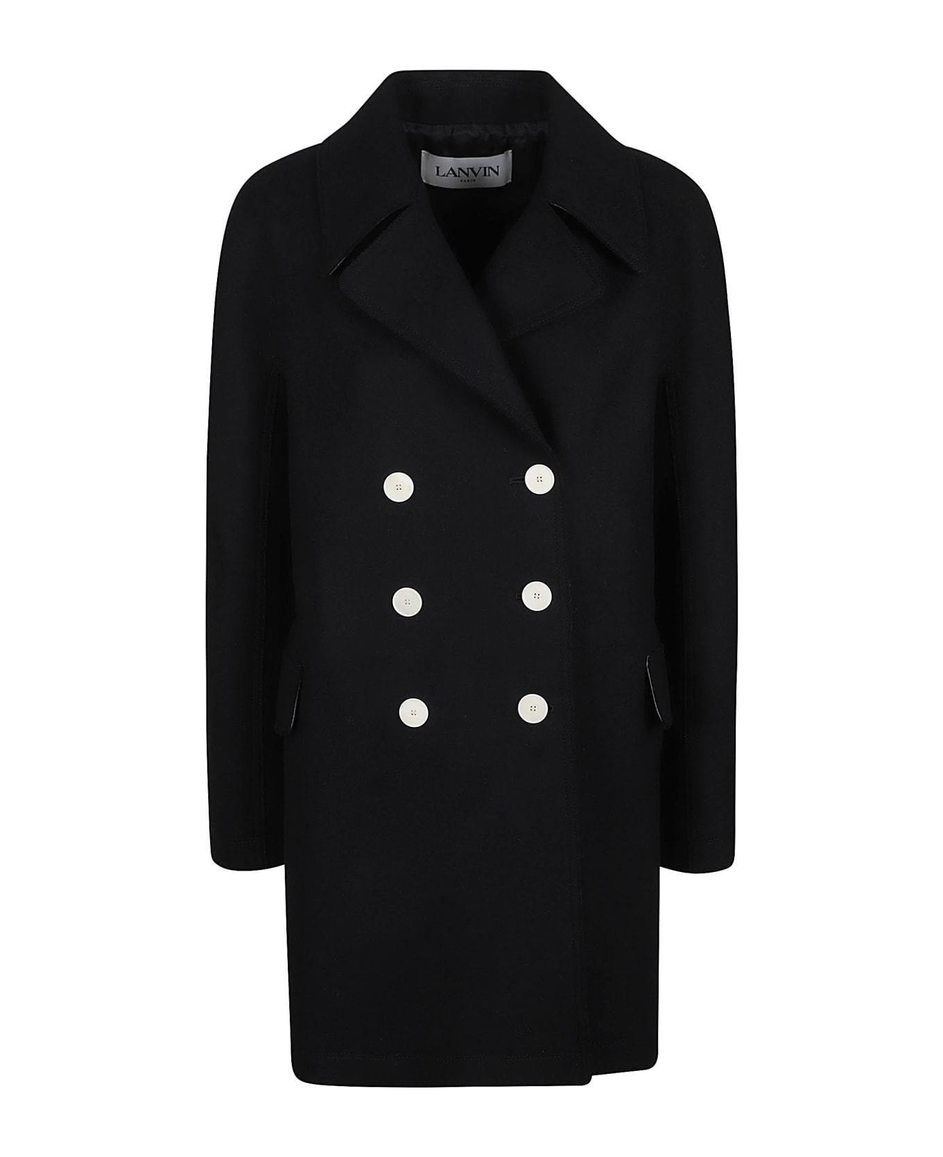 Lanvin Double-breasted Coat - Black