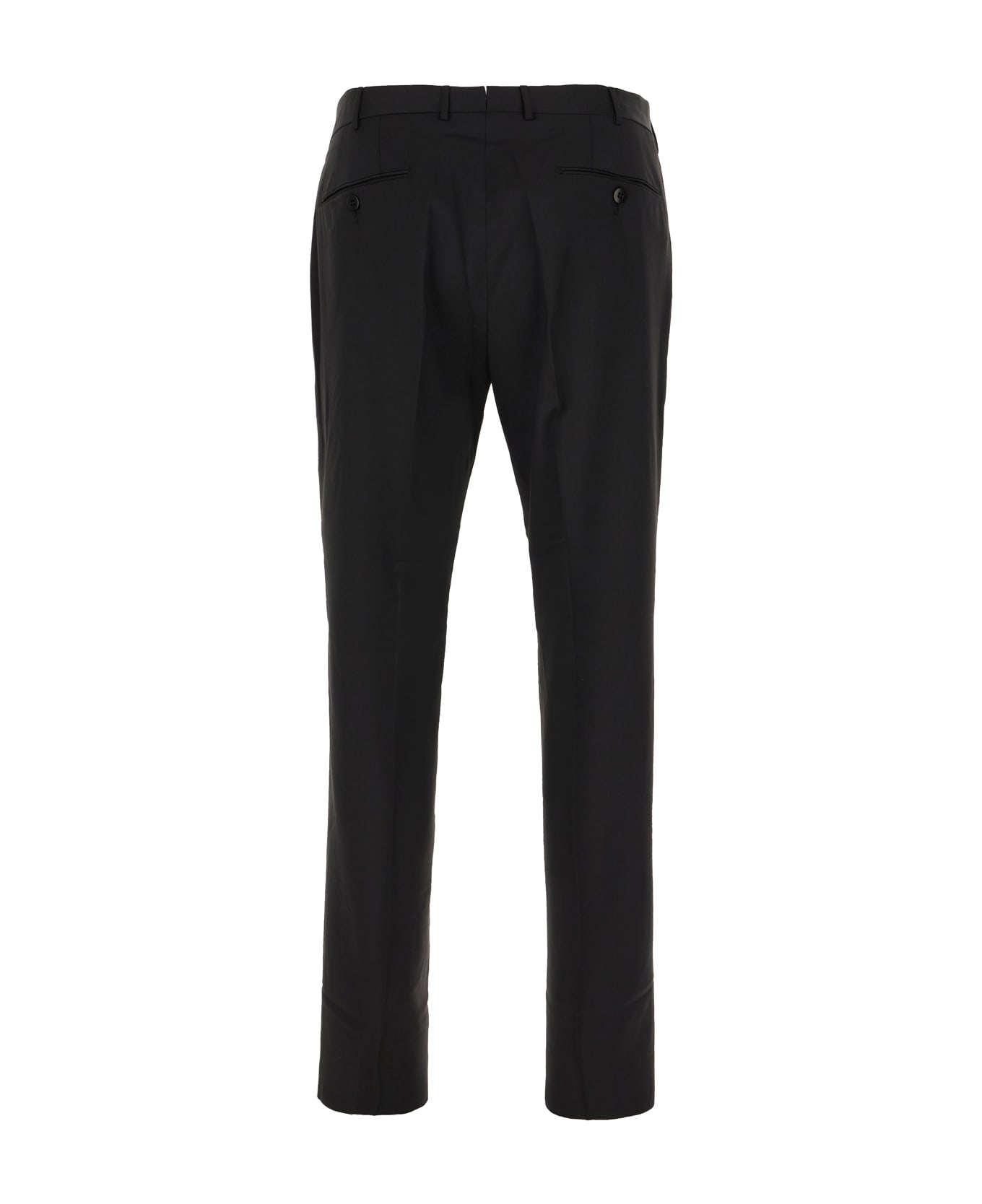 Zegna Black Wool Pants - BLACK