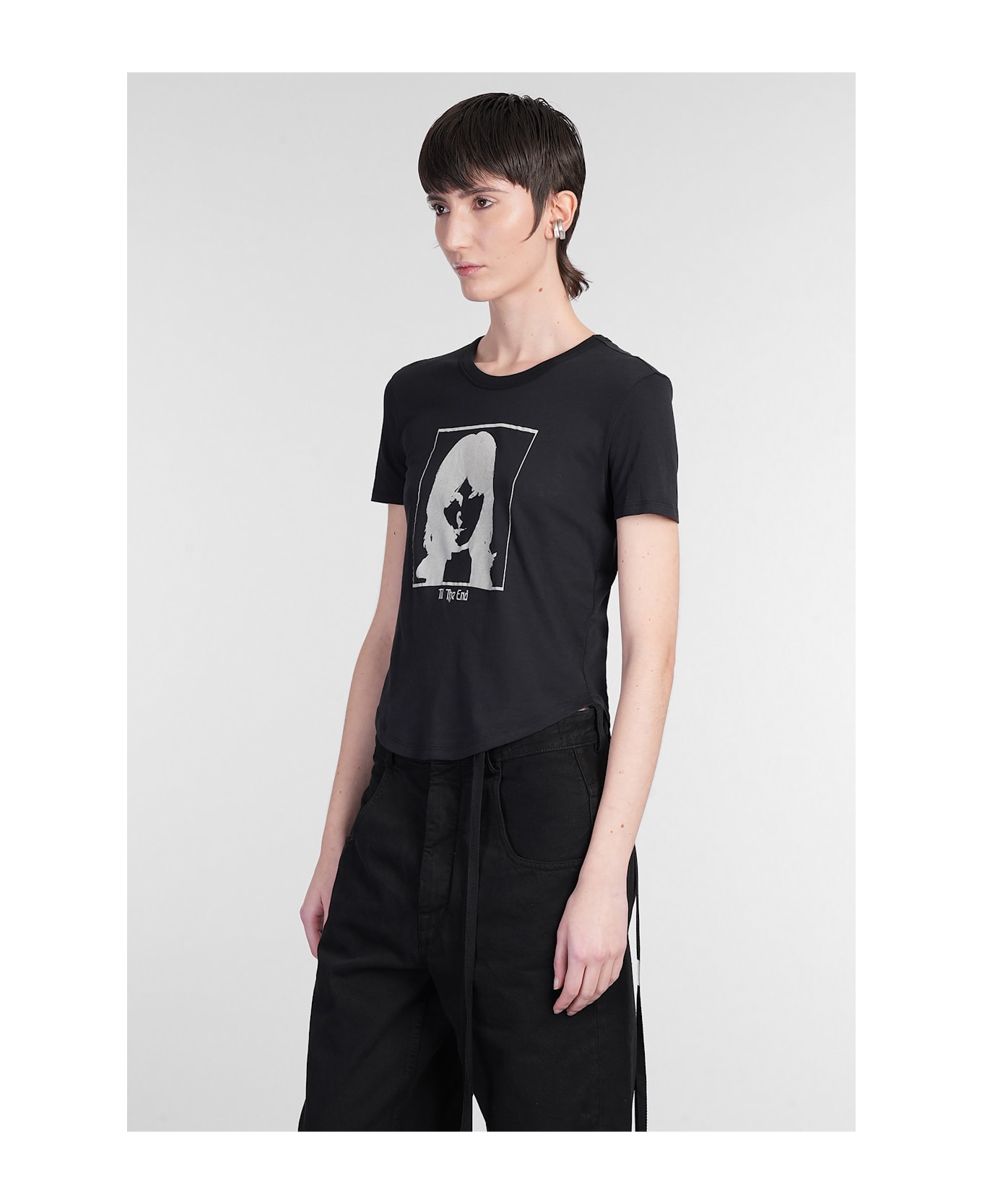 Ann Demeulemeester T-shirt In Black Cotton - black
