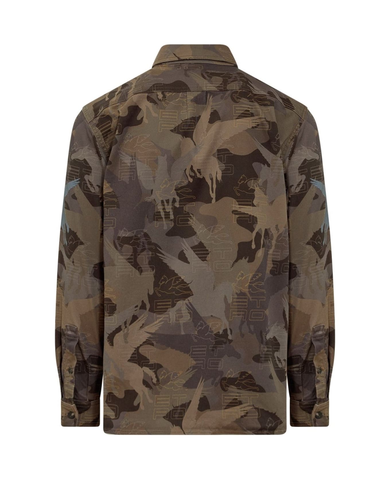 Etro Camouflage Cotton Shirt - Brown シャツ