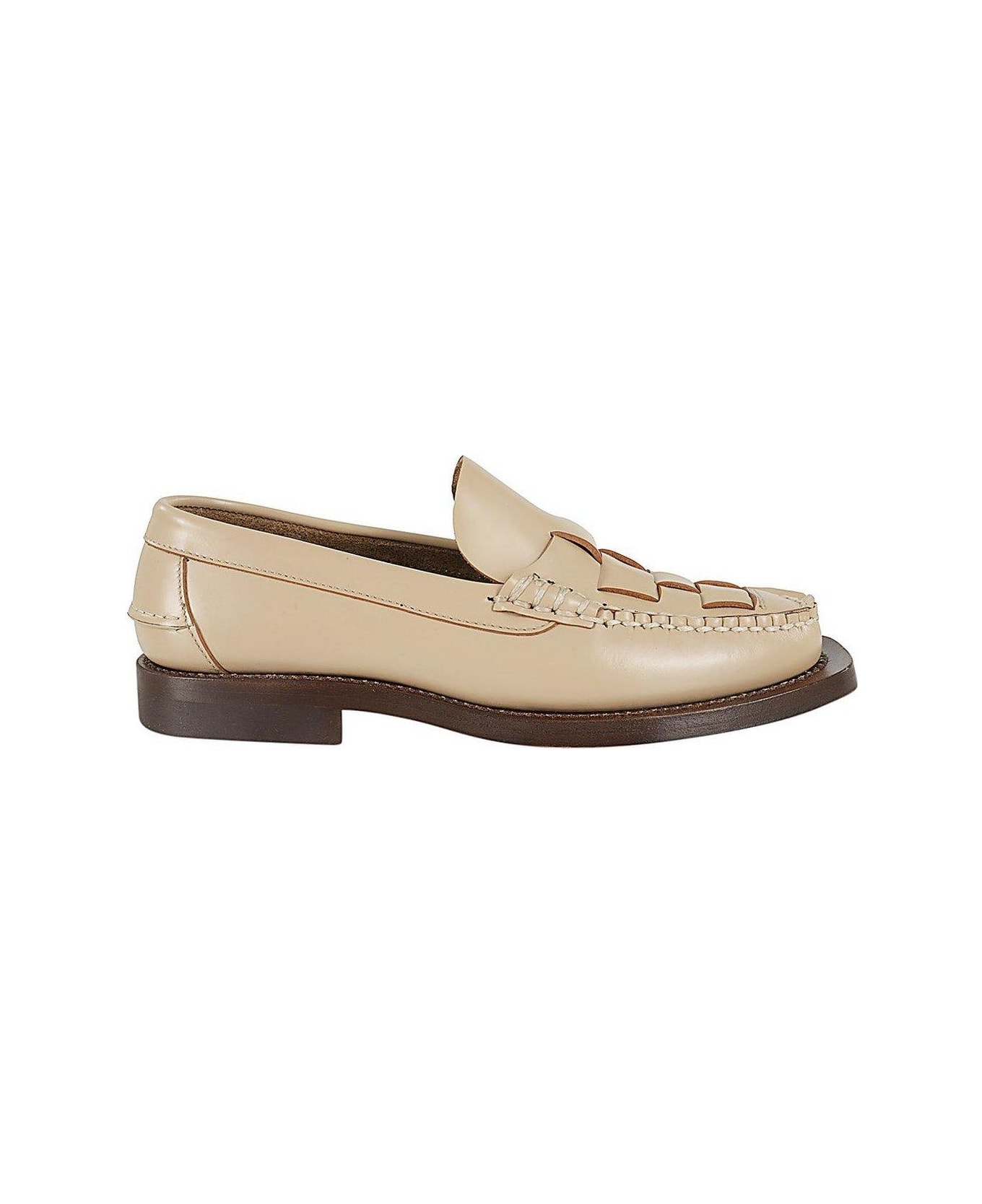 Hereu Nombela Woven-designed Slip-on Loafers - Sand