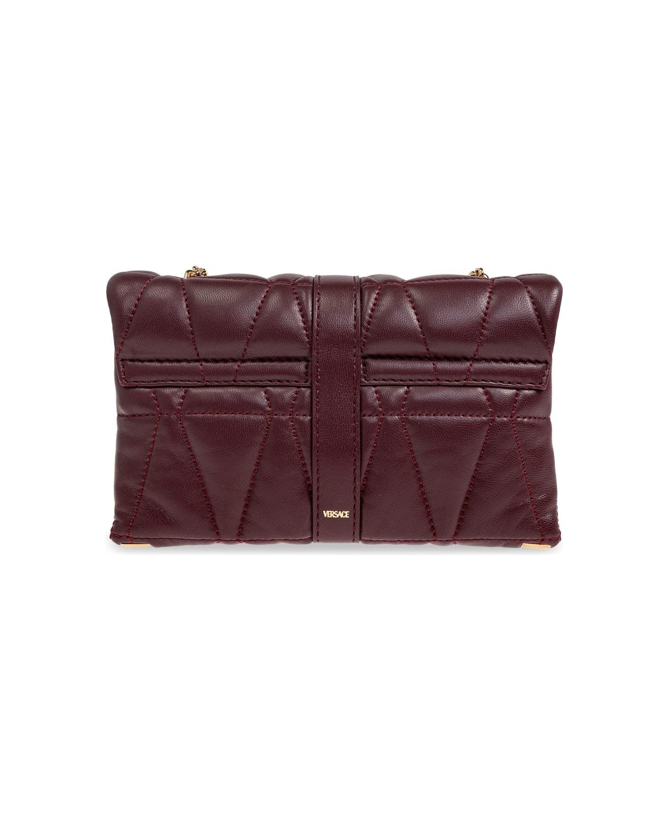 Versace Shoulder Bag Kleio Mini - Dark Burgundy-Versace Gold