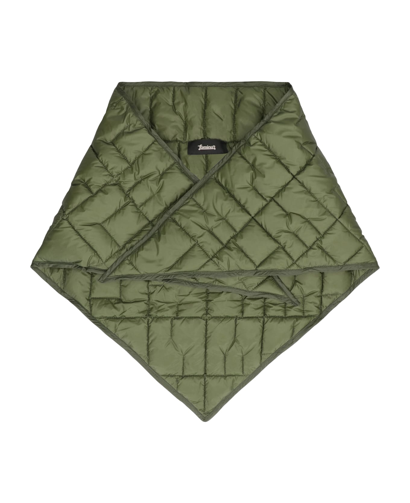 Herno Quilted Ripstop Laminar Scarf - green