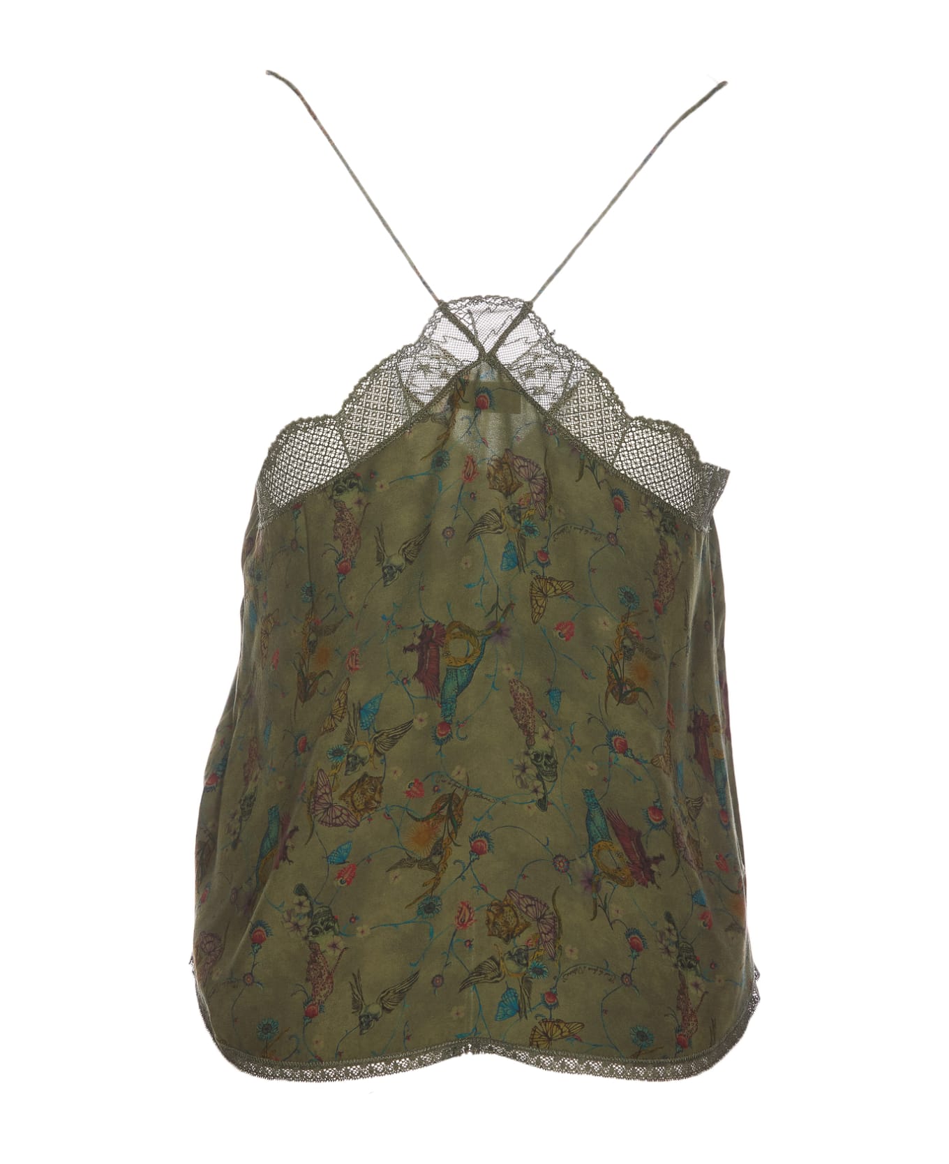 Zadig & Voltaire Christy Soft Holly Top - Green キャミソール