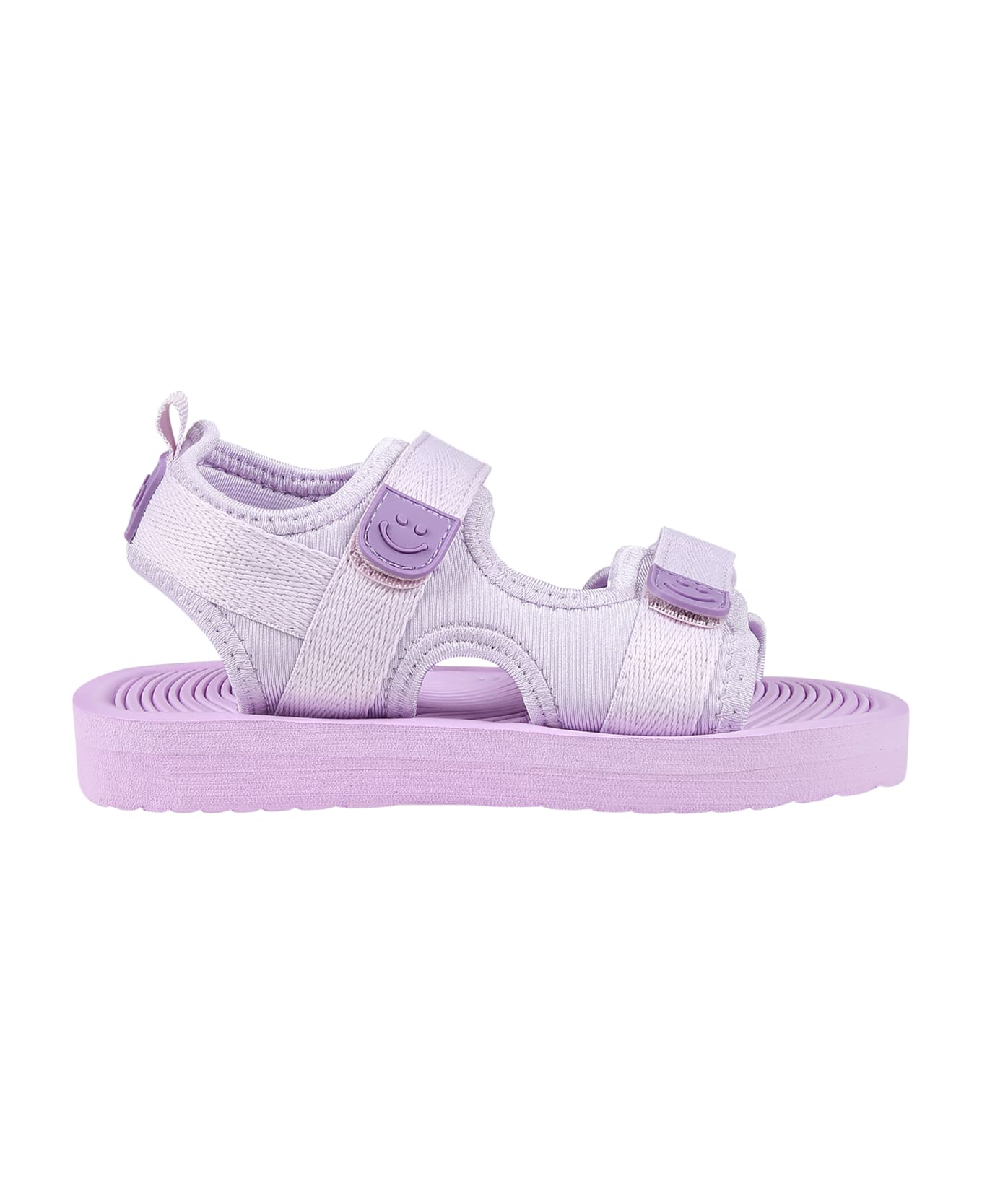Molo Purple Sandals For Girl With Logo - Violet シューズ