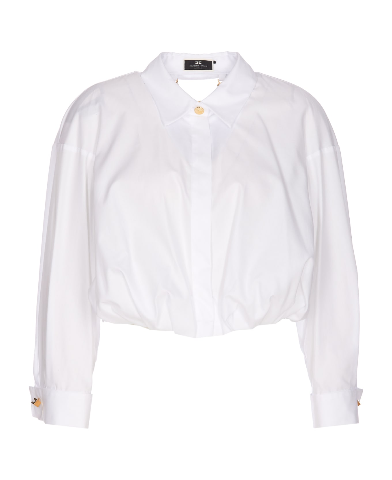 Elisabetta Franchi Cropped Shirt - White