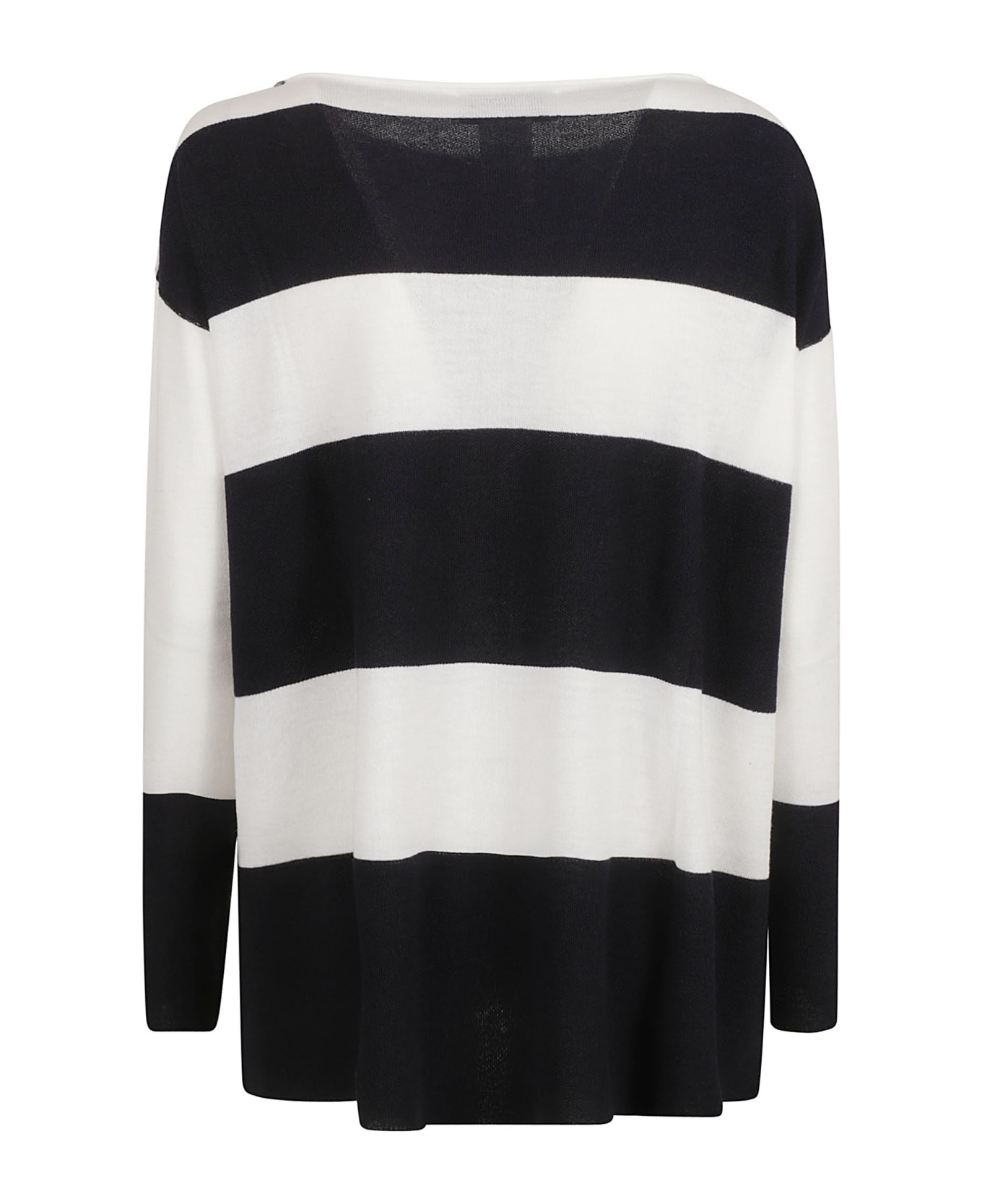 Fabiana Filippi Loose-fit Stripe Sweater - Blue Ink/White