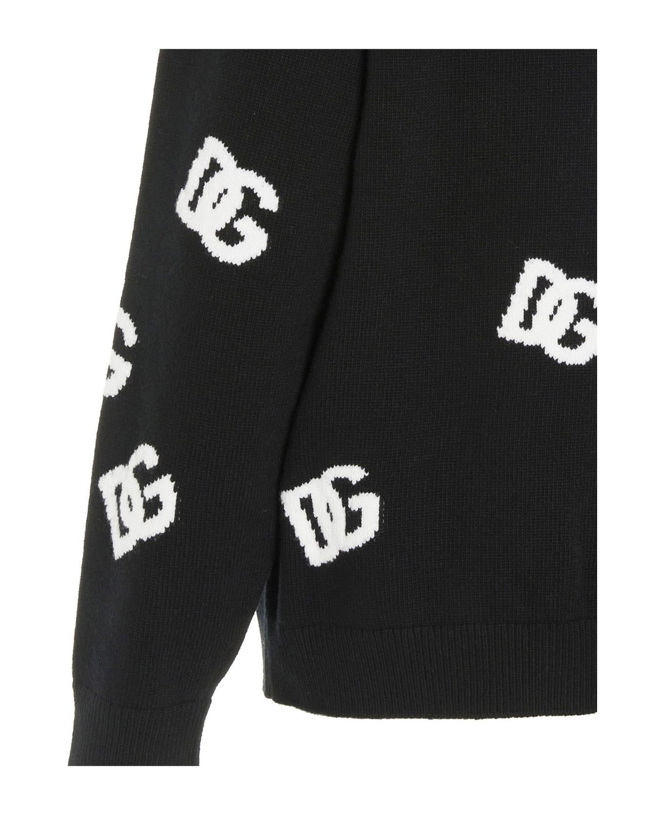 Dolce & Gabbana Wool Turtleneck Sweater - black