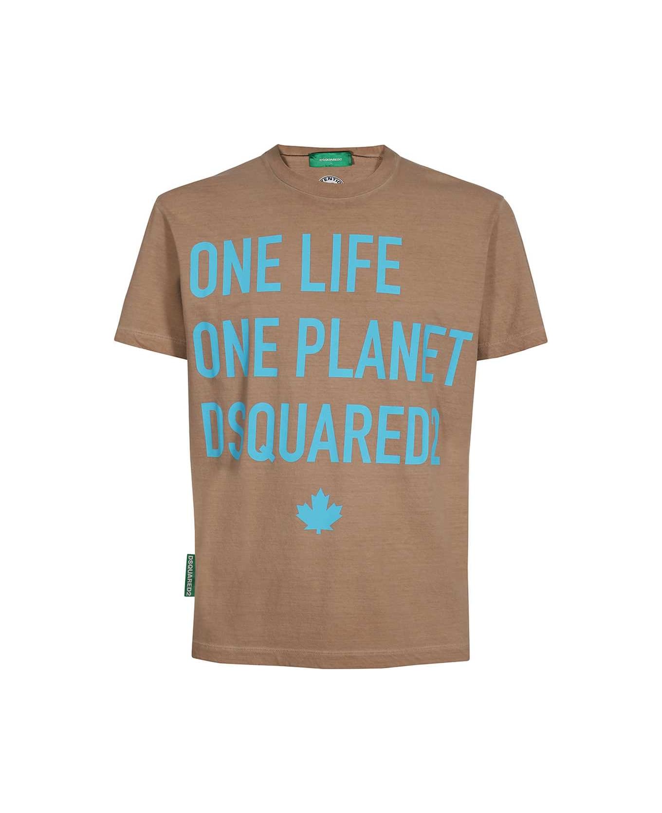 Dsquared2 Cotton Crew-neck T-shirt - Beige