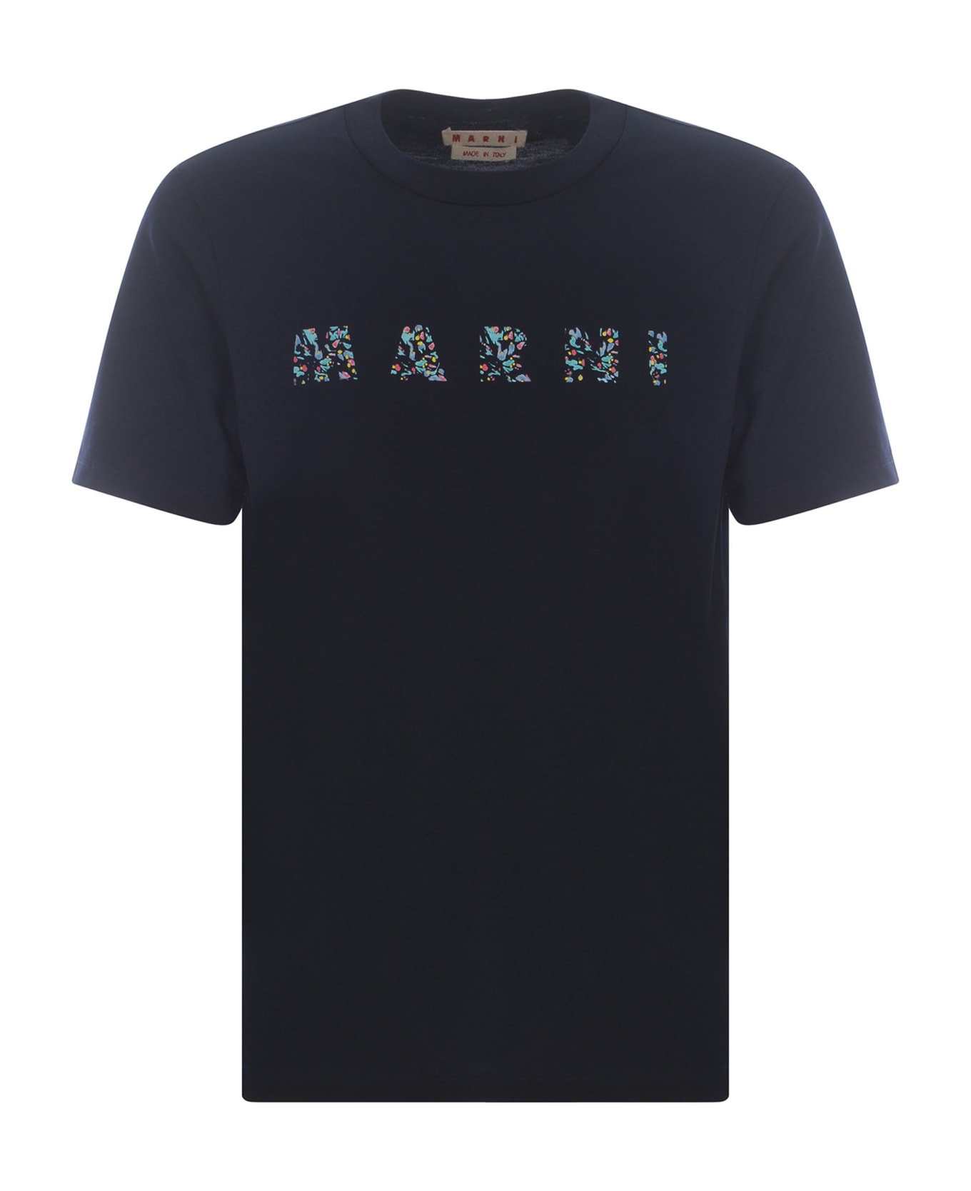 Marni Logo Printed Crewneck T-shirt - Blue シャツ