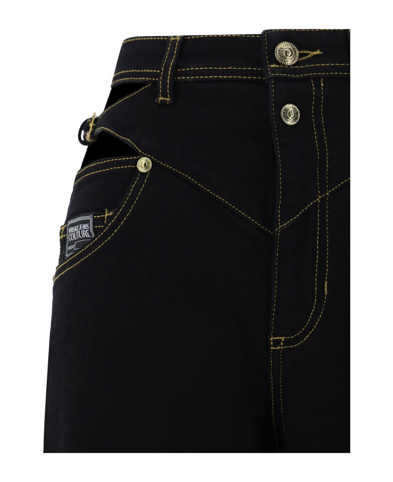 Versace Jeans Couture Denim Pants - Black Black ボトムス