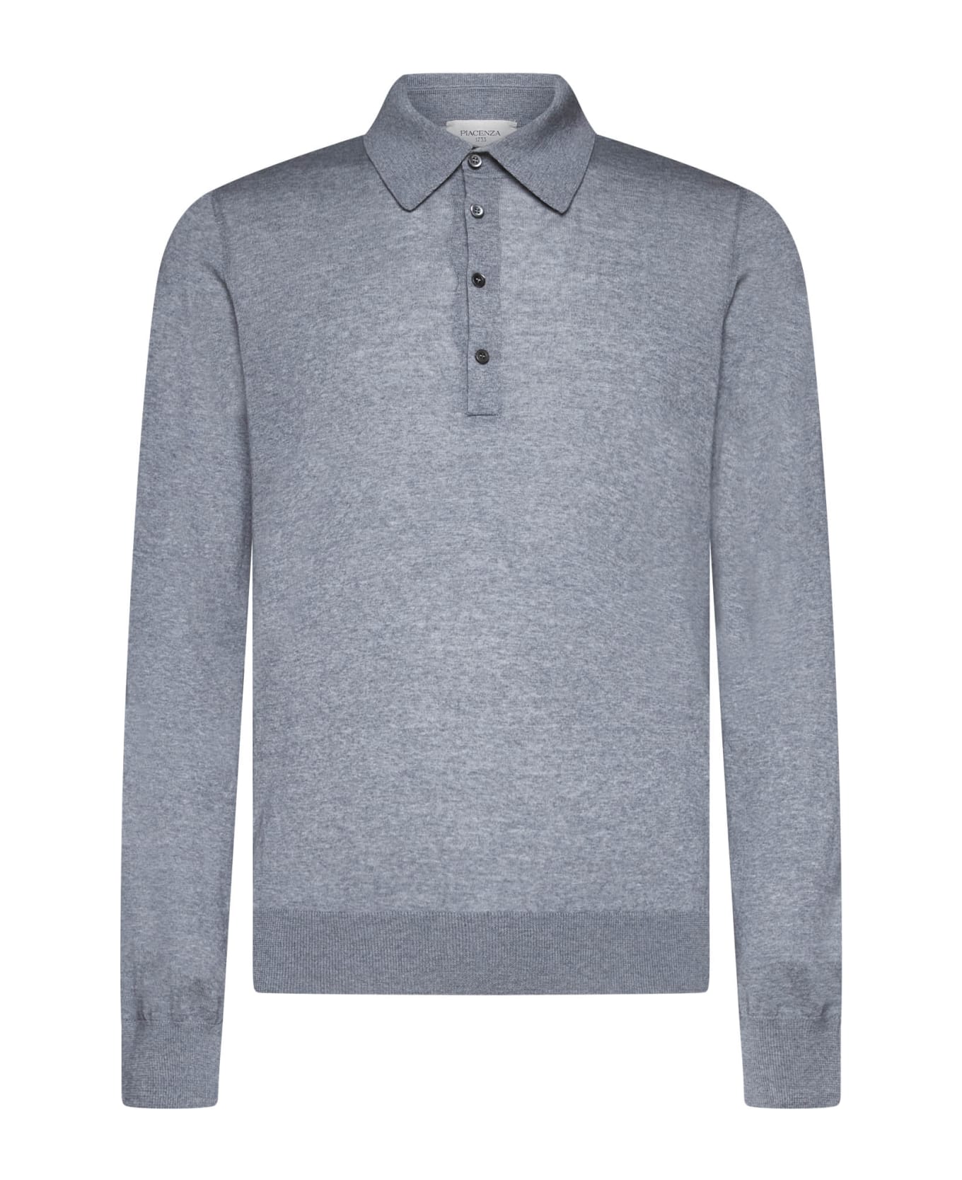 Piacenza Cashmere Polo Shirt - Light grey